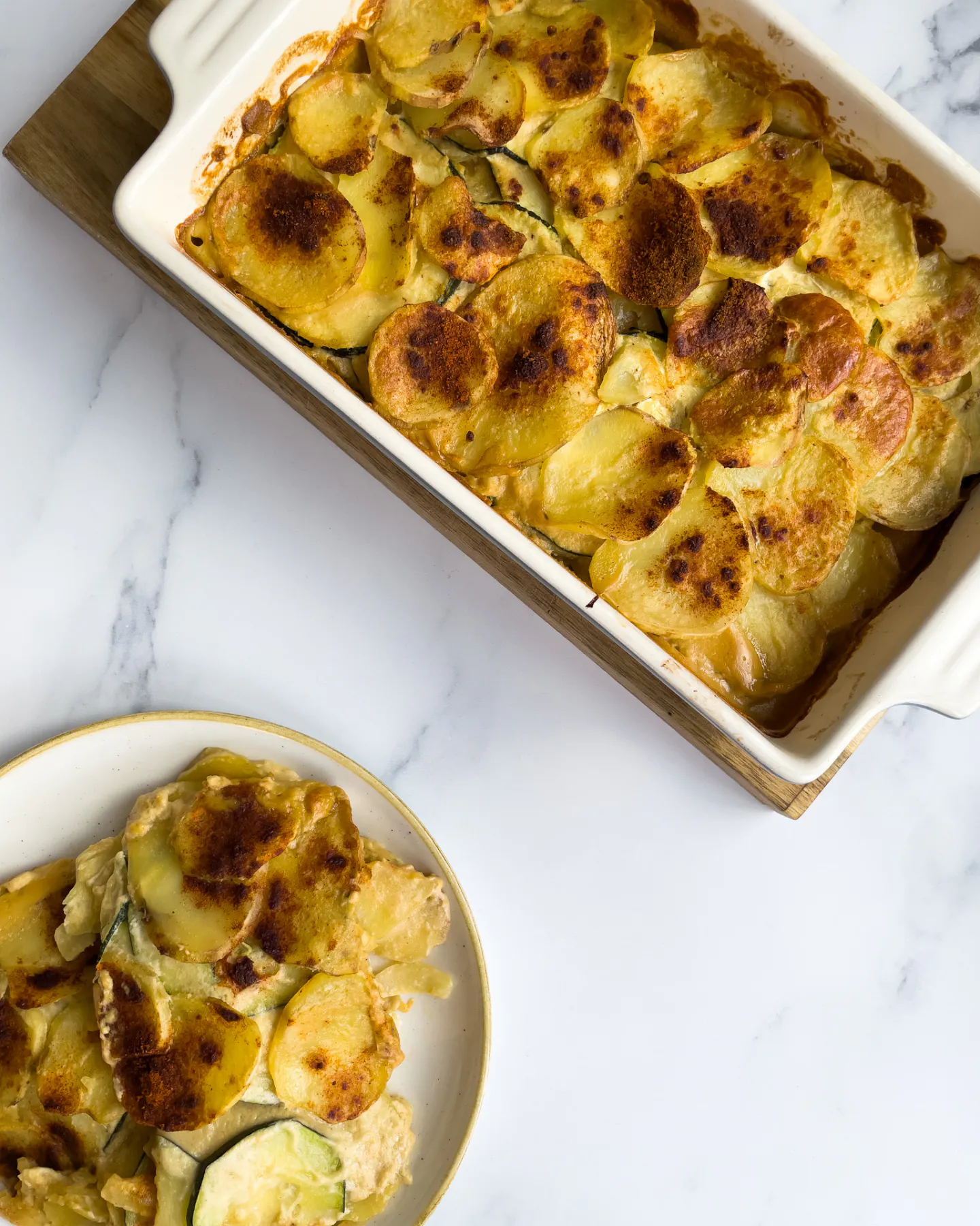 Creamy courgette & potato bake - Stryve