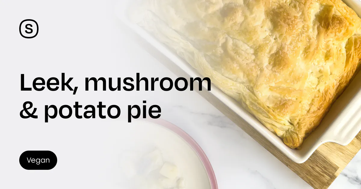 Leek, mushroom & potato pie - Stryve