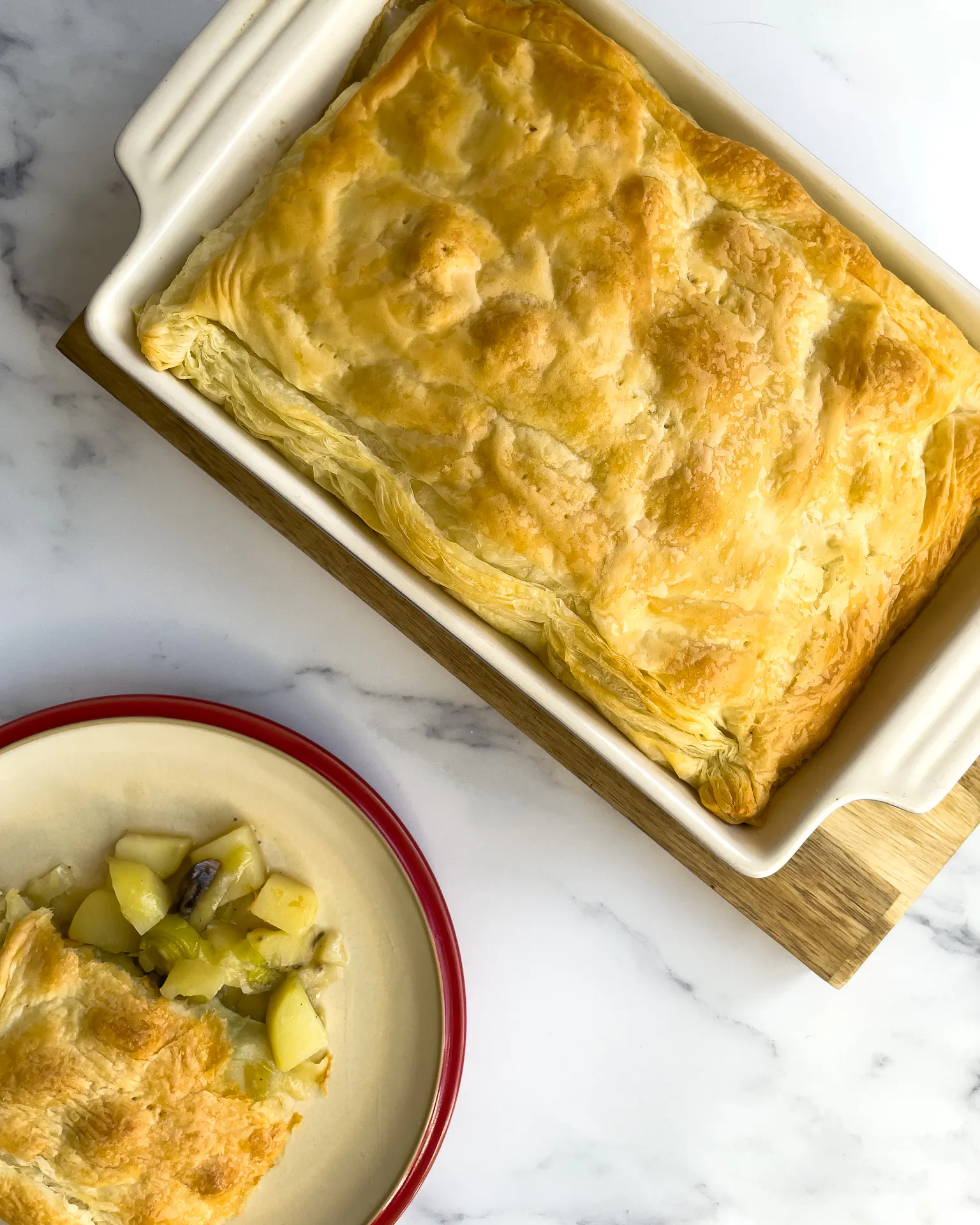 Leek, mushroom & potato pie - Stryve