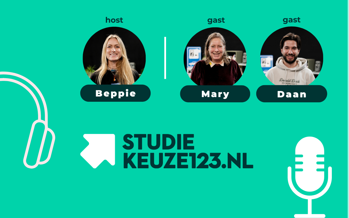 Studiekeuzecoach Mary, oud-student Daan en host Beppie praten over twijfelen over je studiekeuze.