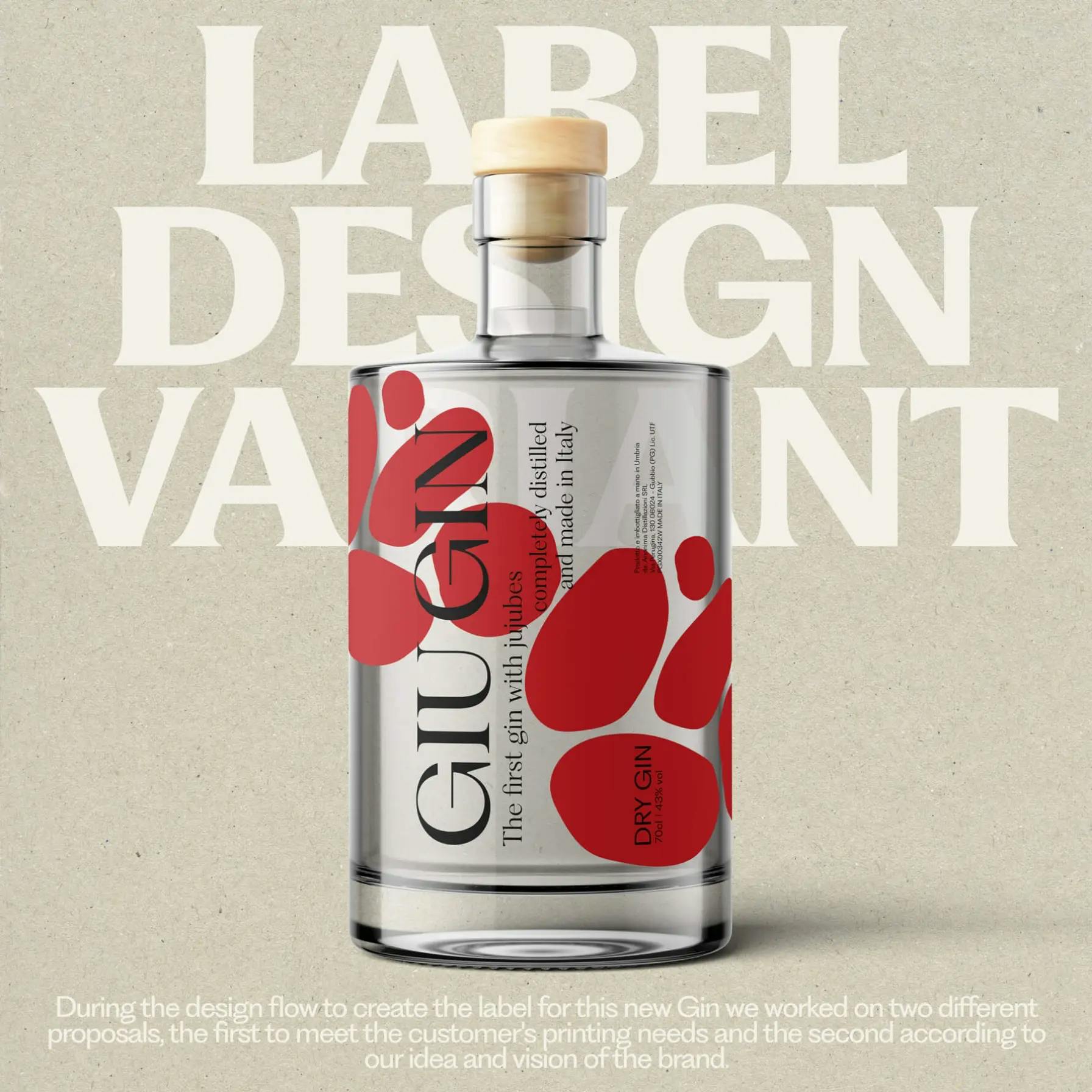 Studio 9 7/6 project 2023 giu gin packagin wine gin branding identity label