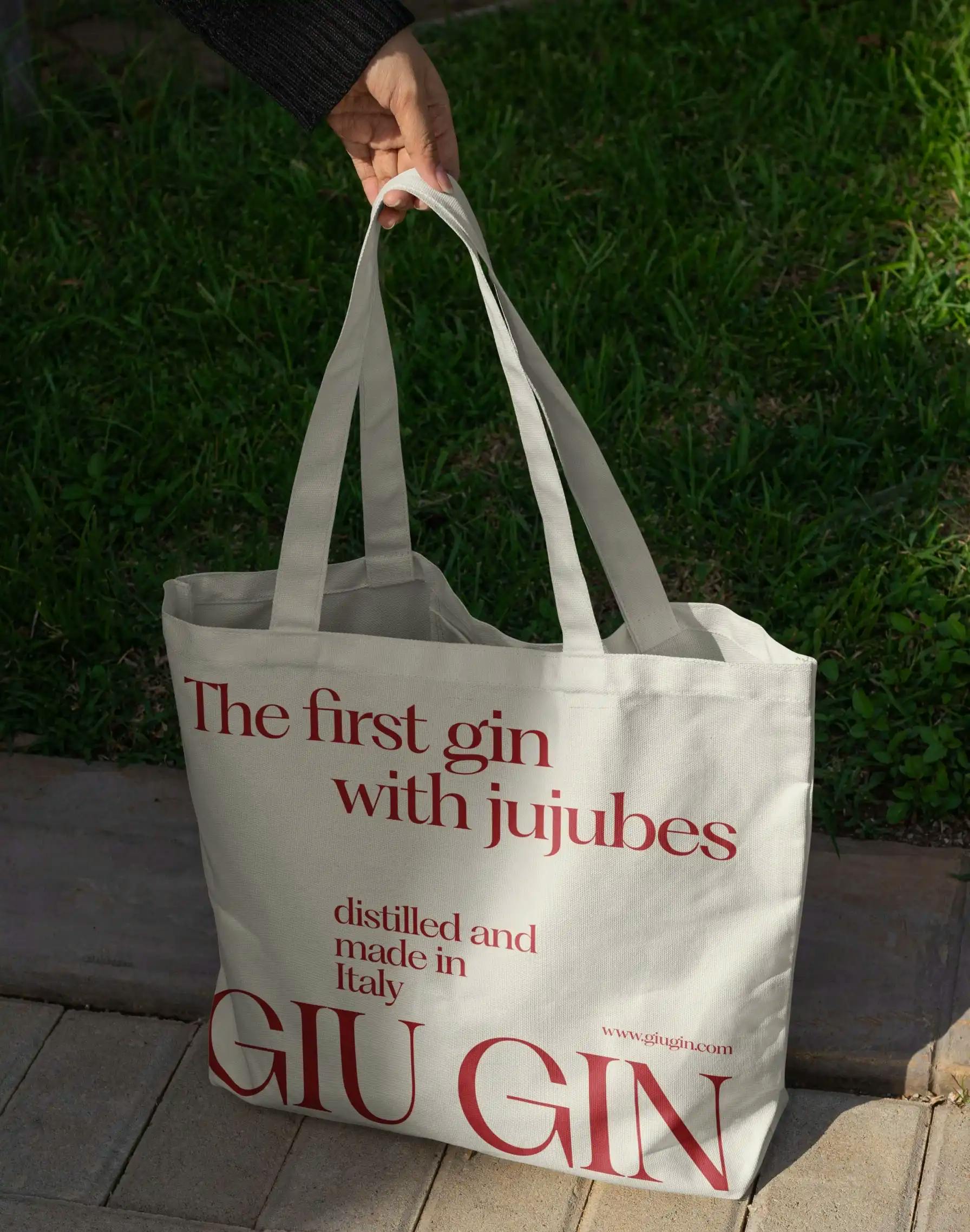 Studio 9 7/6 project 2023 giu gin packagin wine gin branding tote bag
