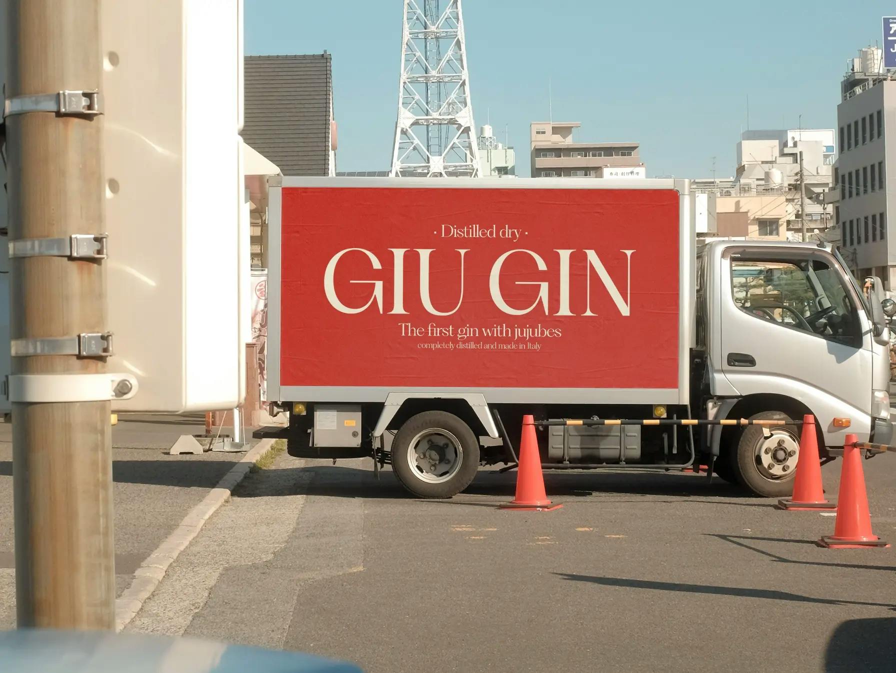 Studio 9 7/6 project 2023 giu gin packagin wine gin branding truck