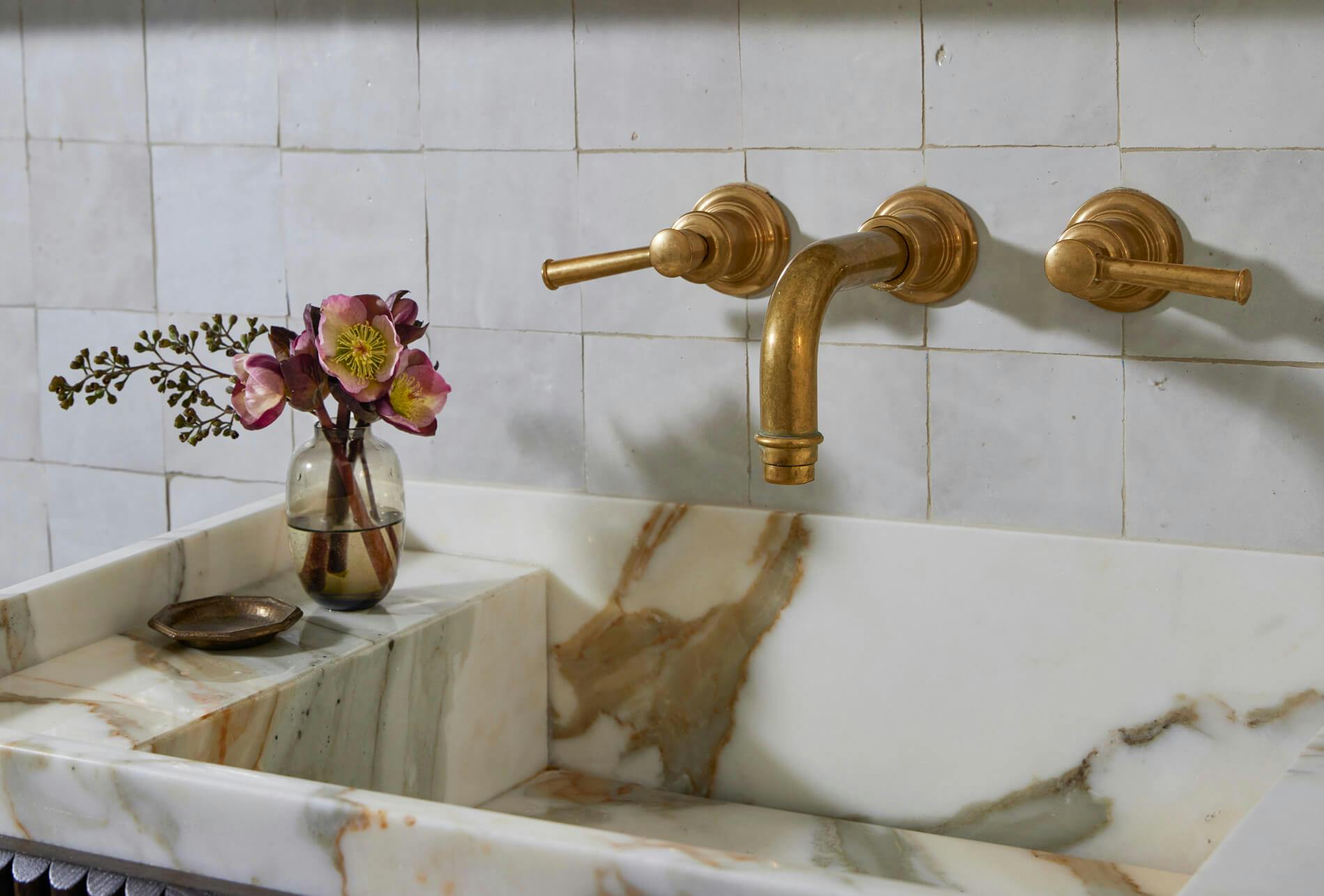 Bathroom basin close up