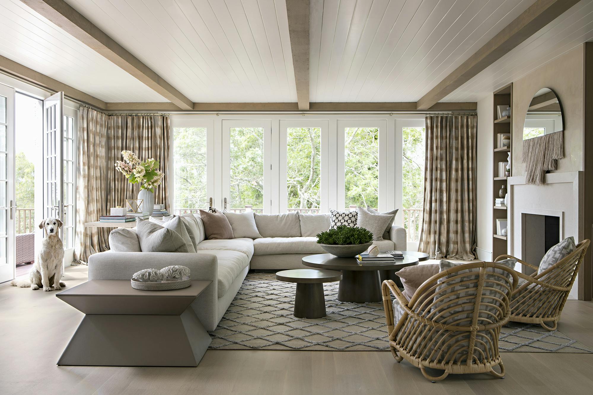 Studio-H-Project-Cape-Cod-Estate-Living-Room-Dog