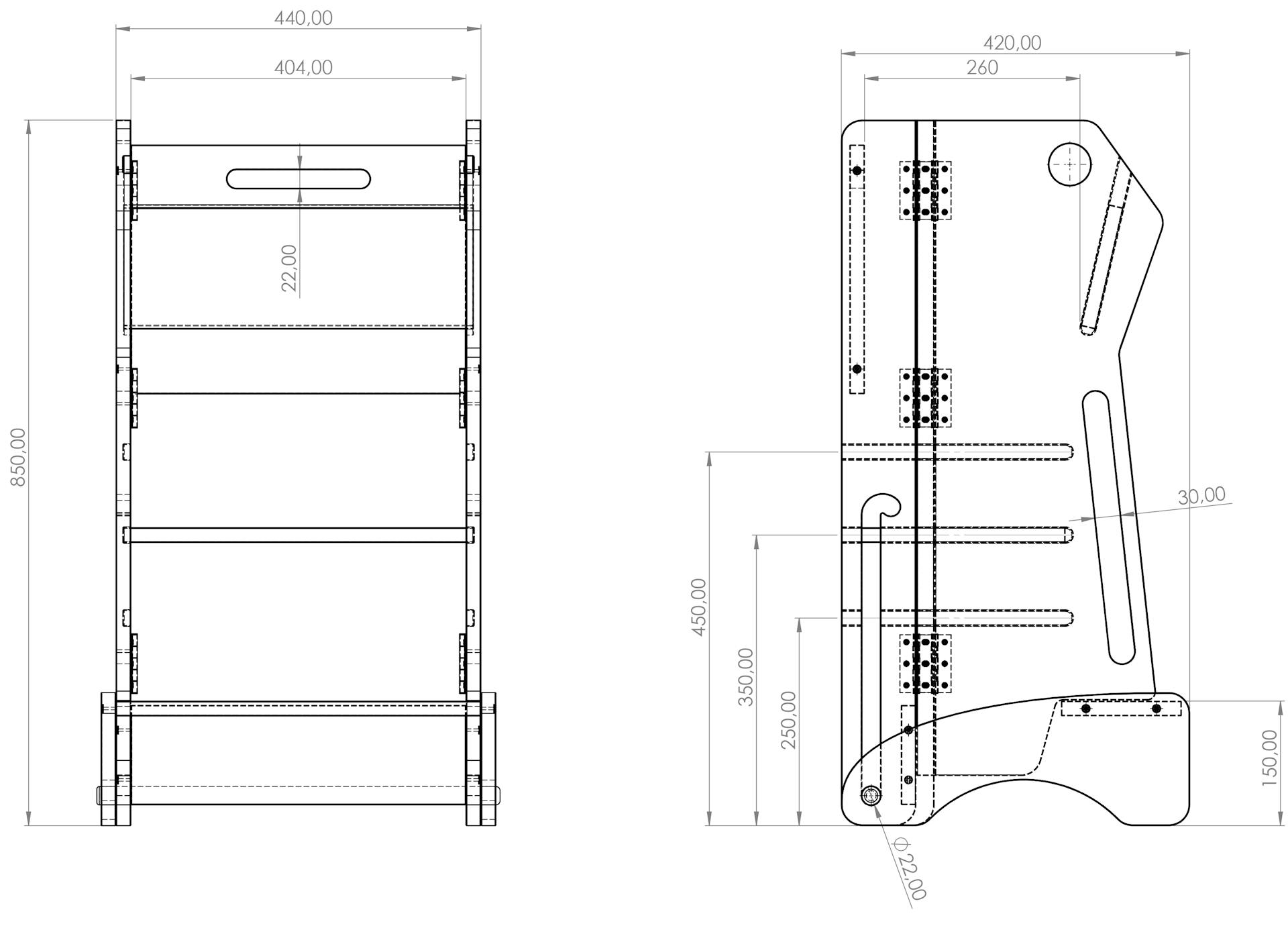 Plan d'échelle du design produit de Lolilo.