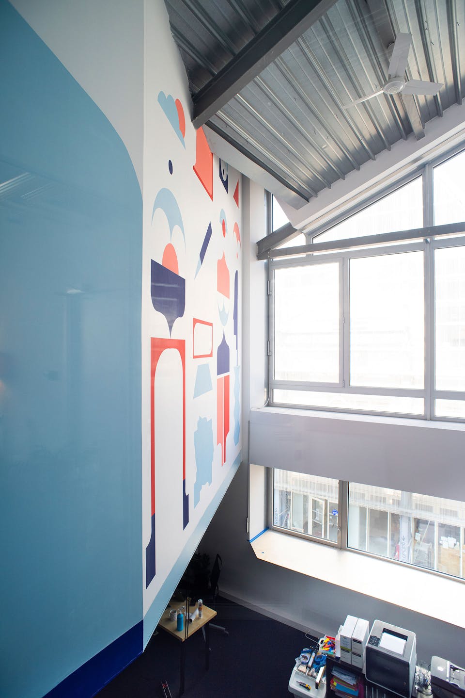 Fresque murale d'intérieur pour l'espace de coworking La Khalle.
