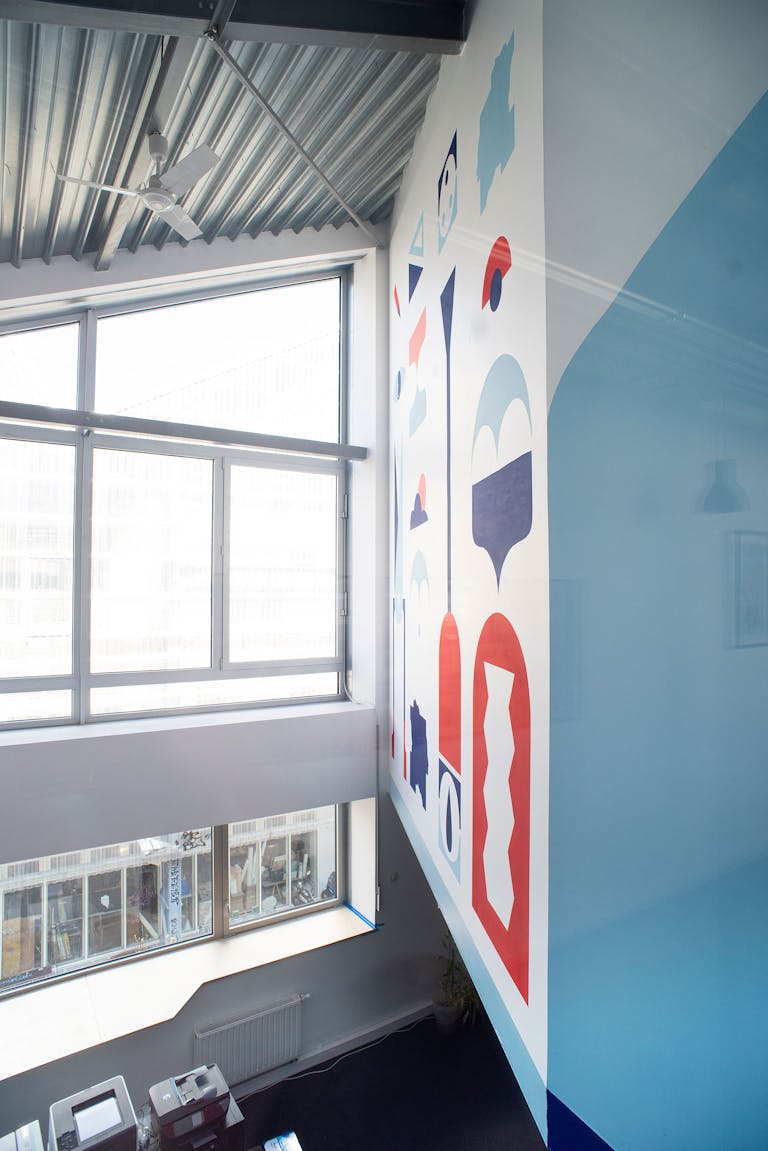 Fresque murale d'intérieur pour l'espace de coworking La Khalle.