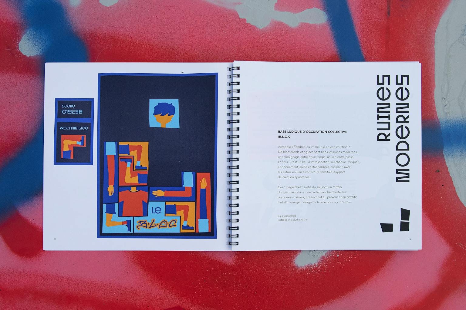 Page ruines modernes carnet d'exploration Transfert.