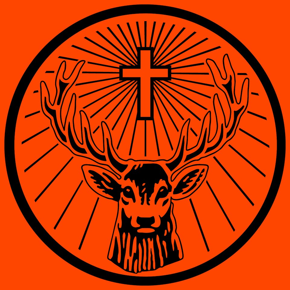 Logo de Jägermeister, un cerf à la sainte croix entre ses bois.