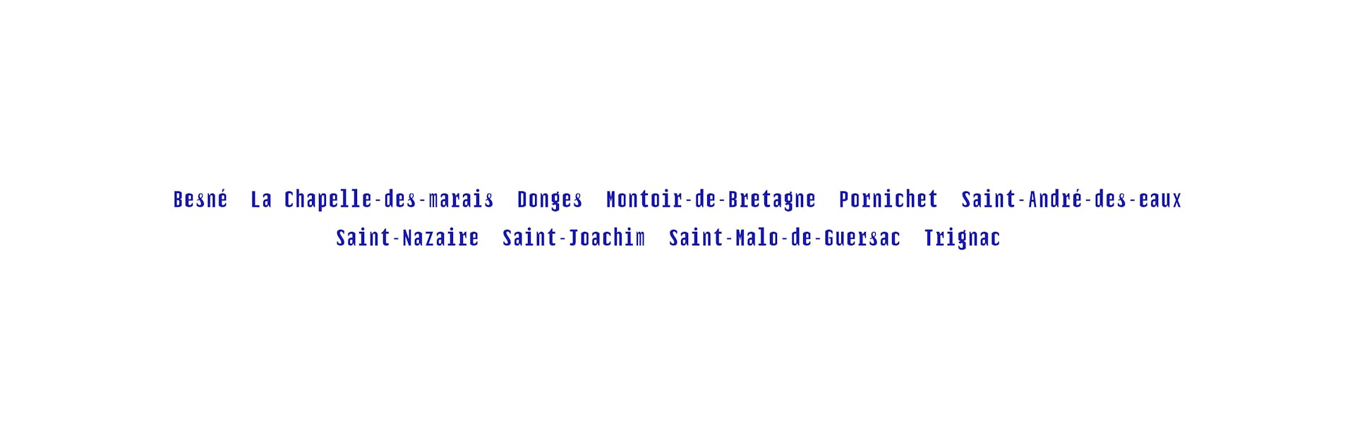 Le nom des différentes communes du territoire de St-Nazaire Renversante.