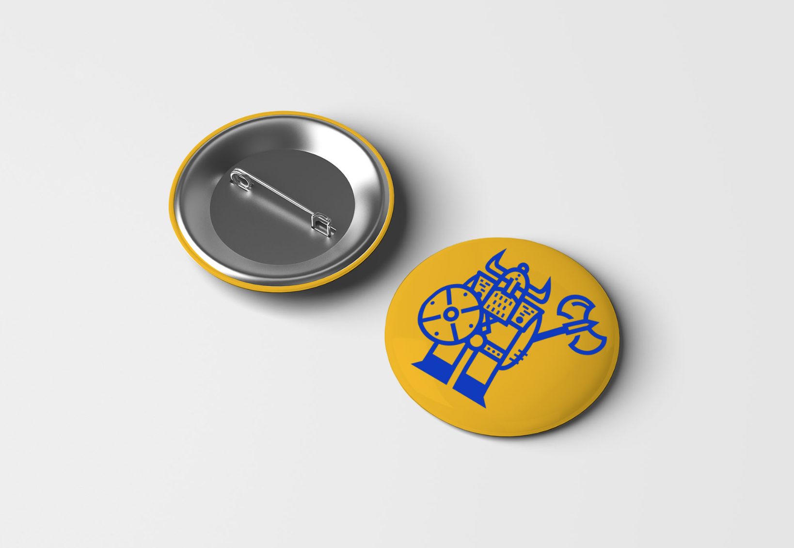 Identité visuelle de la rue Biesse Nantes appliquée sur un badge.