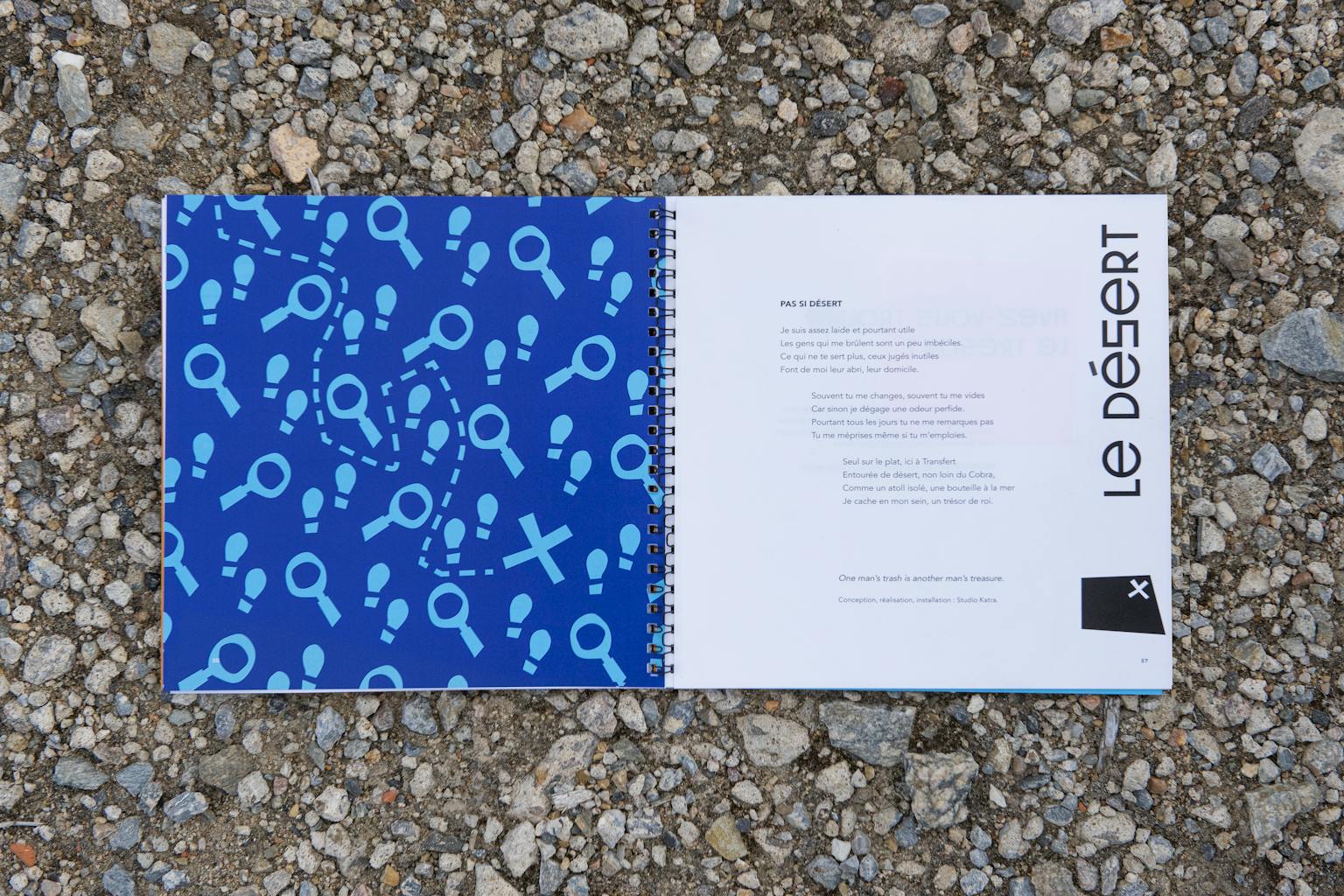 Page carnet d'exploration Transfert sur le désert.