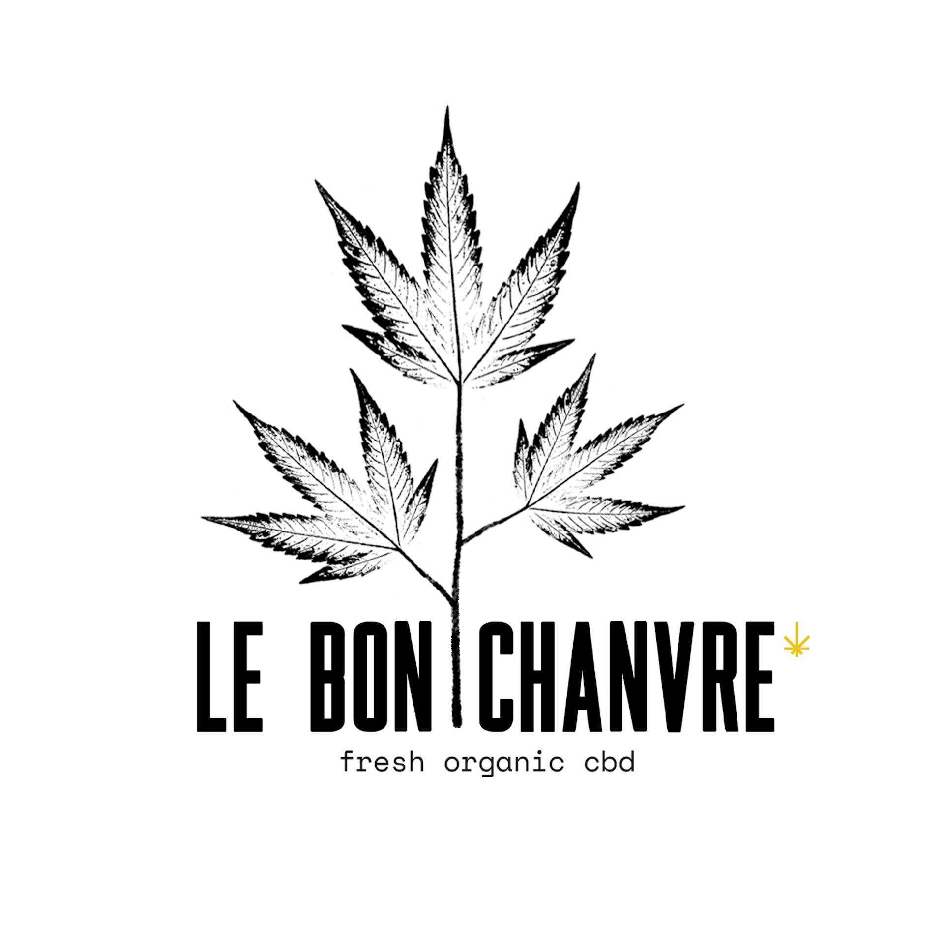 Nouveau logo issu  du design de marque et d'identité "Le bon chanvre", entreprise de CBD bio produit en France.