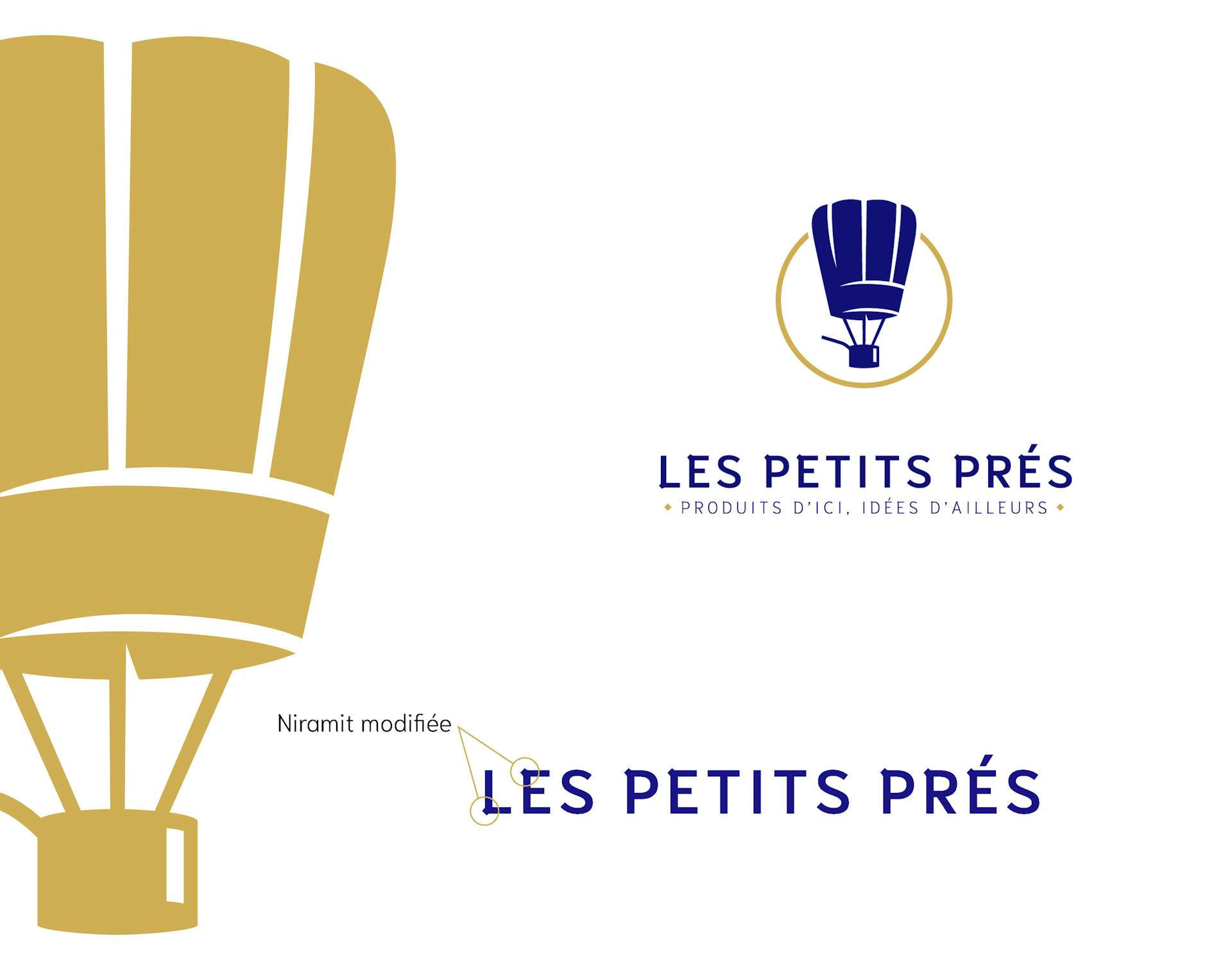 Typographie issue de la nouvelle identité visuelle du restaurant "Les Petits Prés", nommée Niramit.