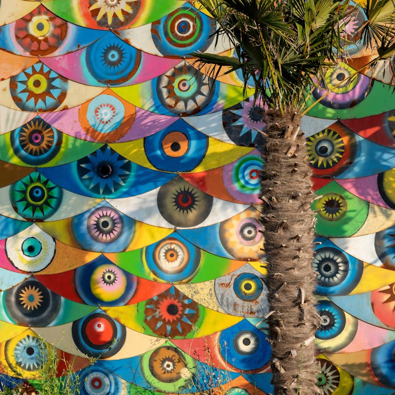 Fresque murale atelier des yeux Transfert.