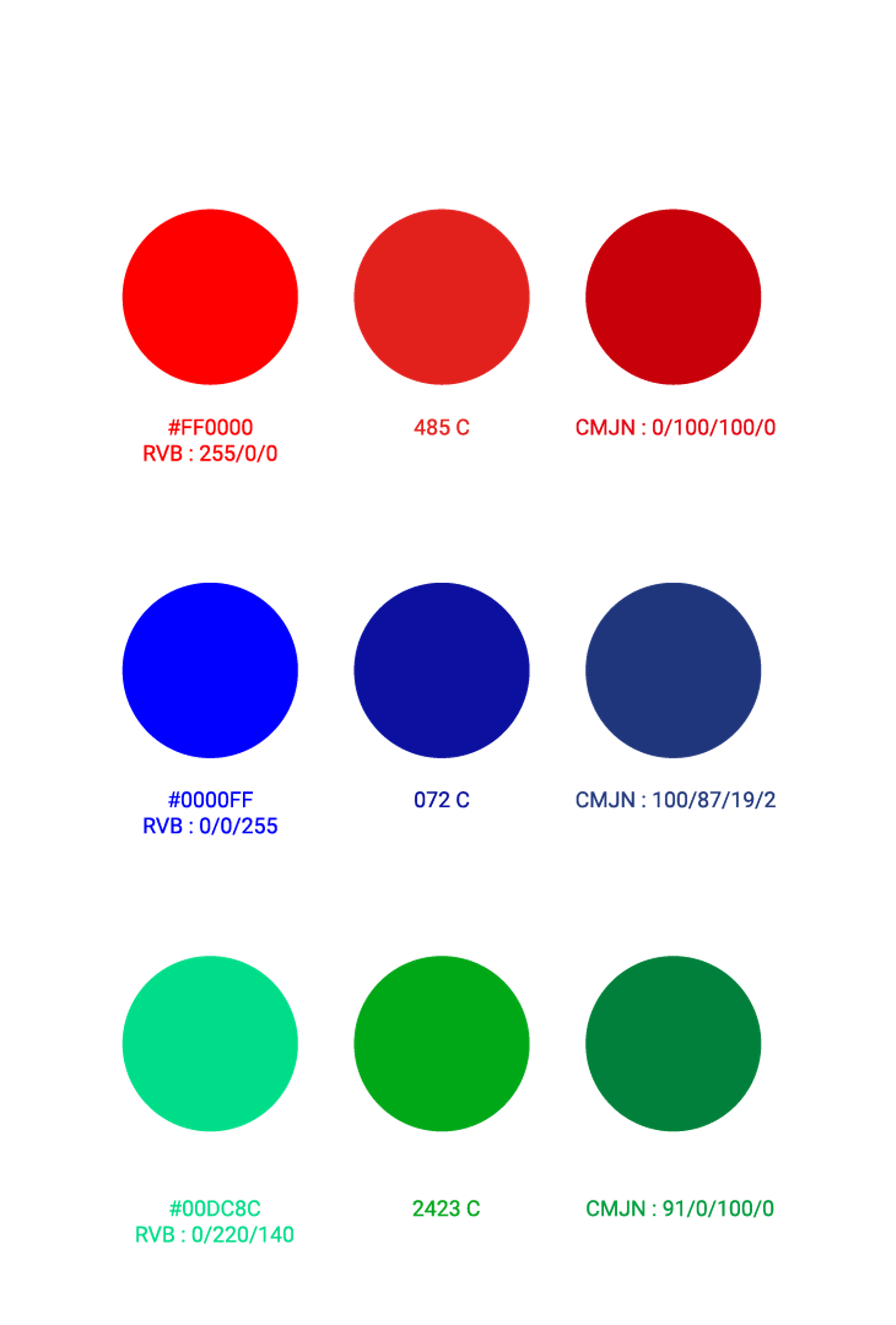 Palette de couleurs sélectionnée pour la nouvelle identité visuelle de Saint-Nazaire.