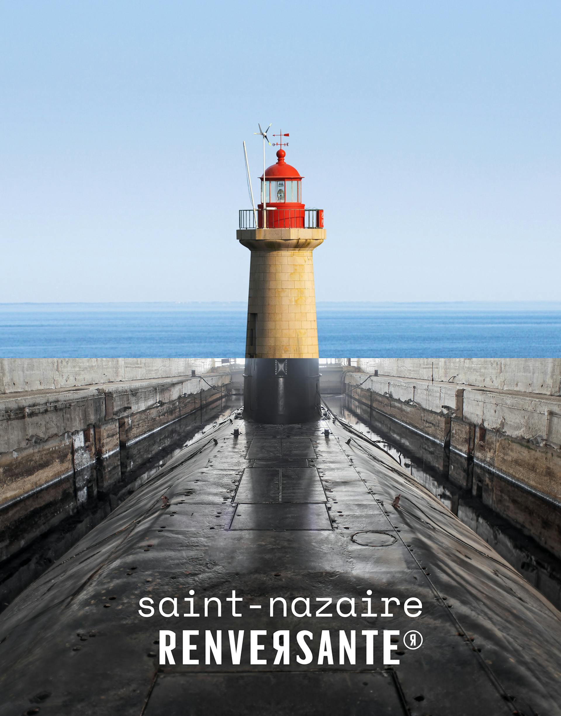Affiche d'une campagne de communication sur les visites et destinations de la ville de Saint-Nazaire.