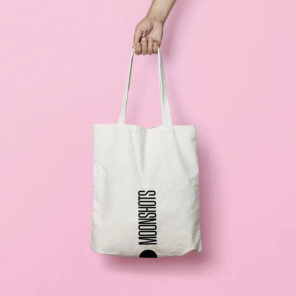 Moonshots designed tote bag