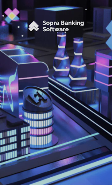 Visual for Sopra Banking project: Futuristic night city