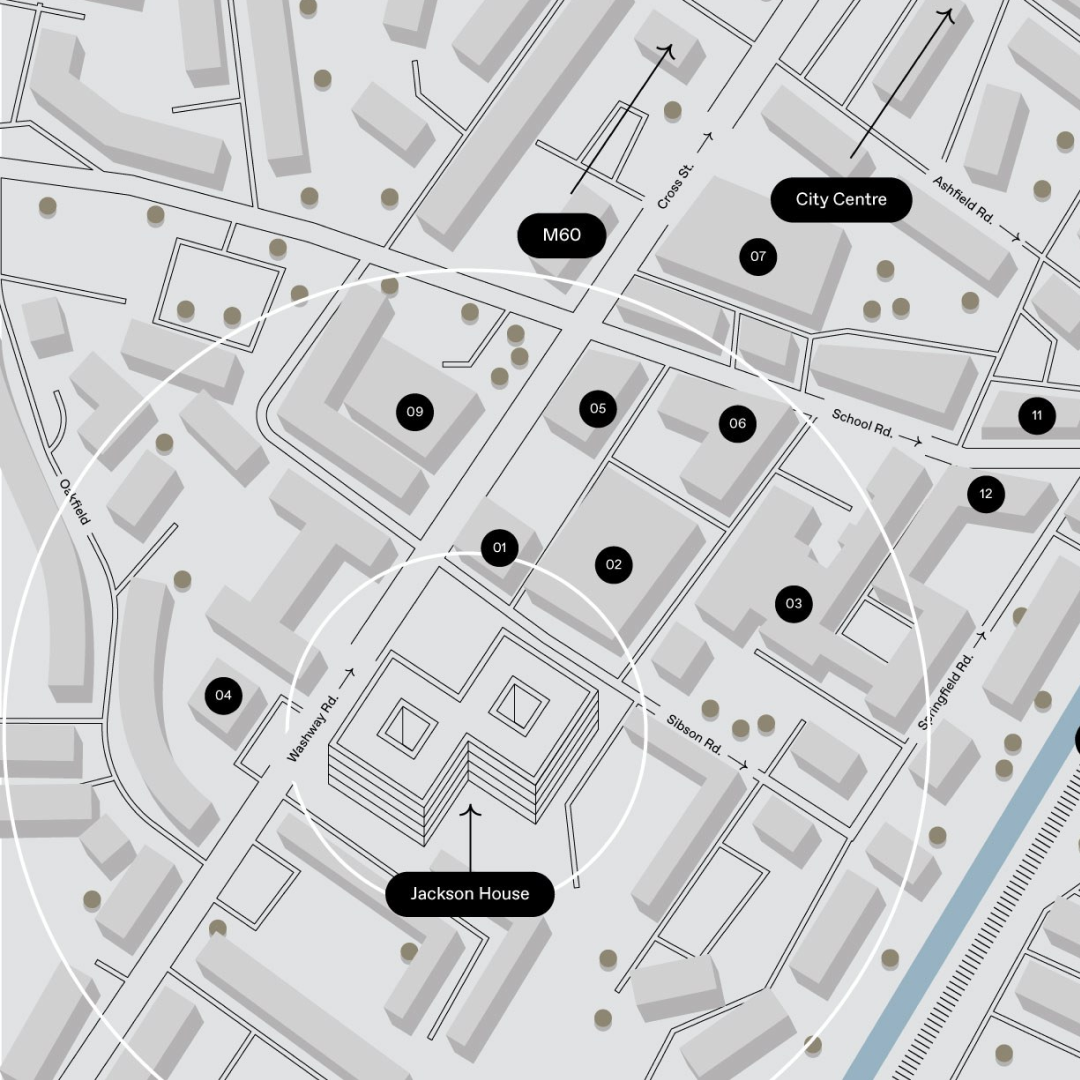 Map of the Jackson House location
