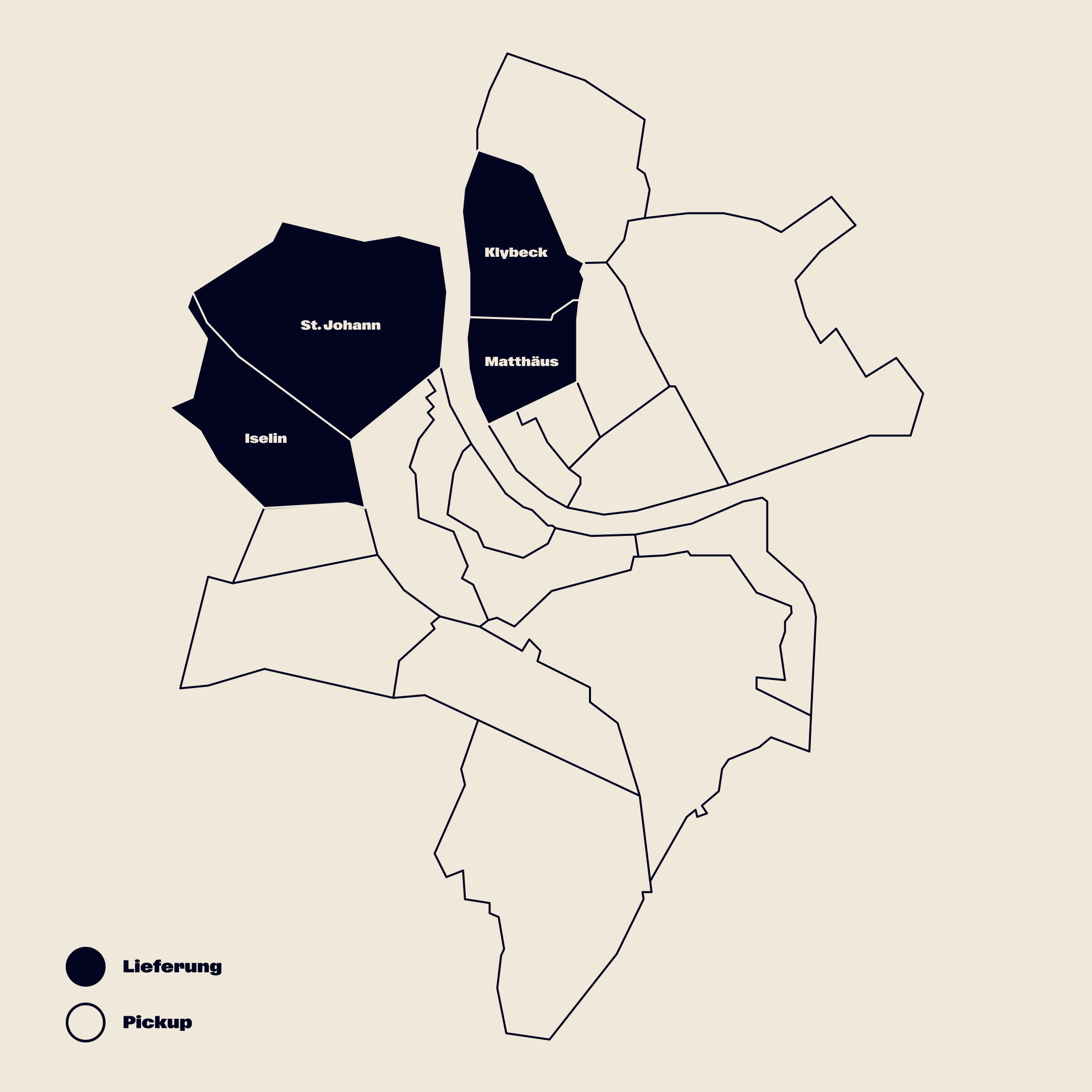 Der aktuelle Lieferradius von Suhrteig ( Stand: April 2023 )