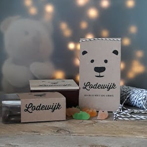 Doopsuikerdoosjes in kraft