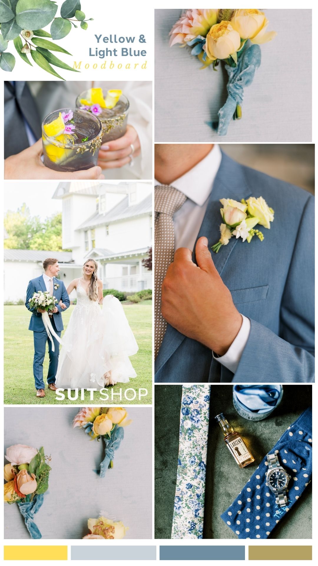 Turquoise and Yellow Wedding Dress