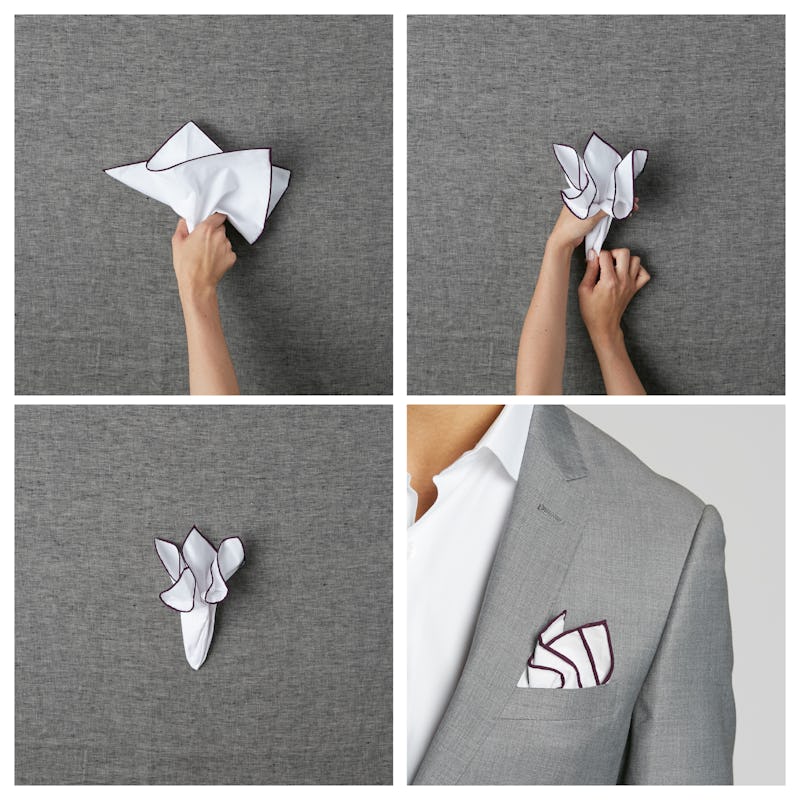wedding suits for men how to fold a pocket square