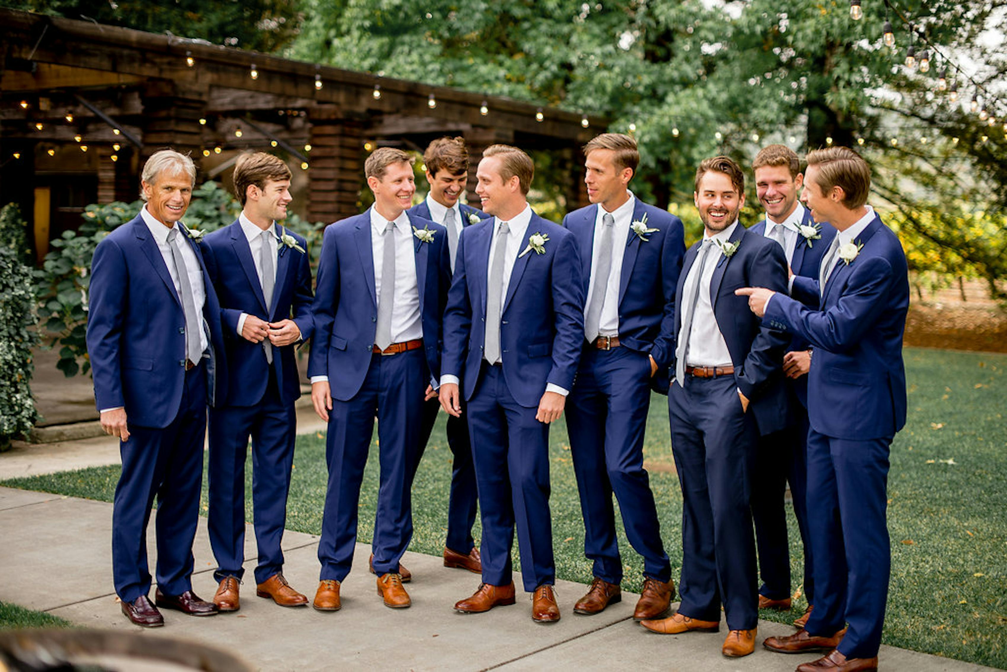 Brilliant Blue Groomsmen Suits
