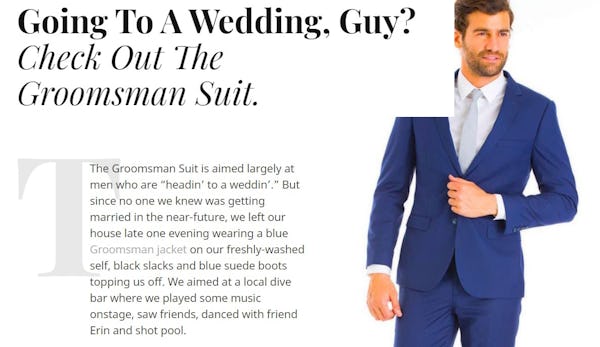 blue suit review