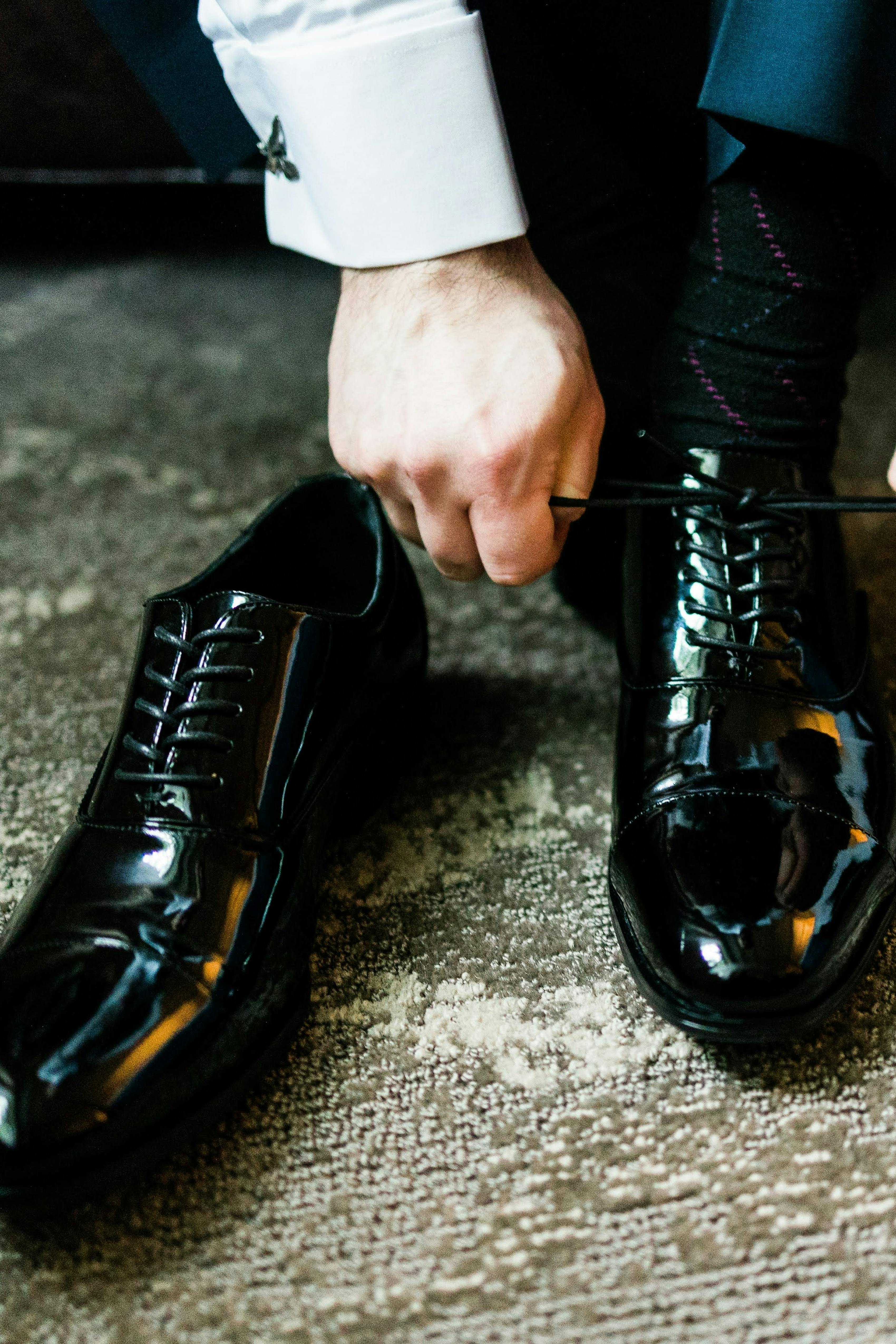 shiny leather dress shoes