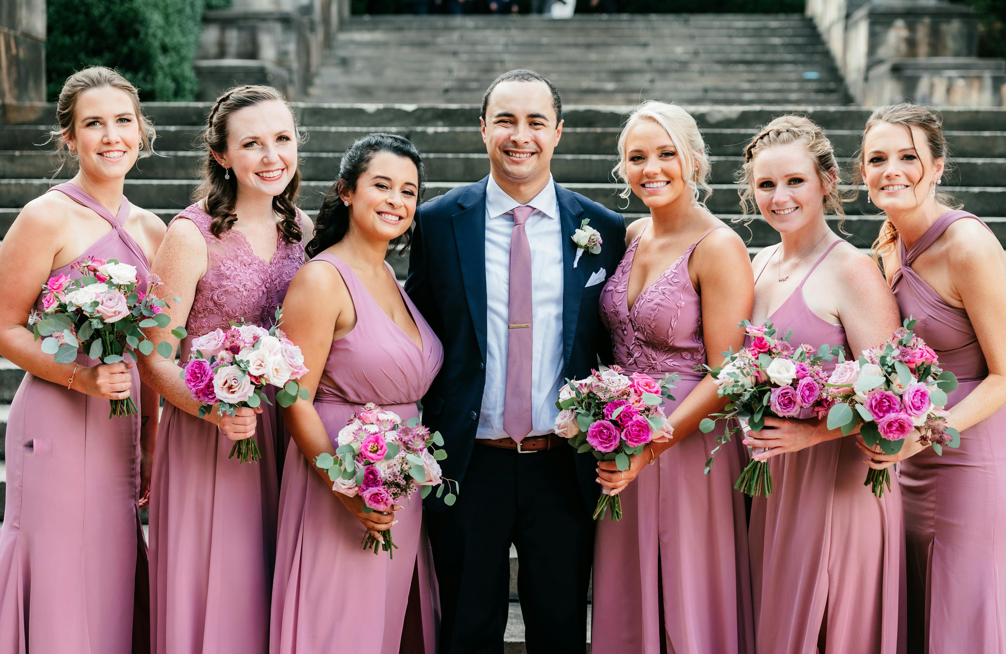 pink wedding color palettes