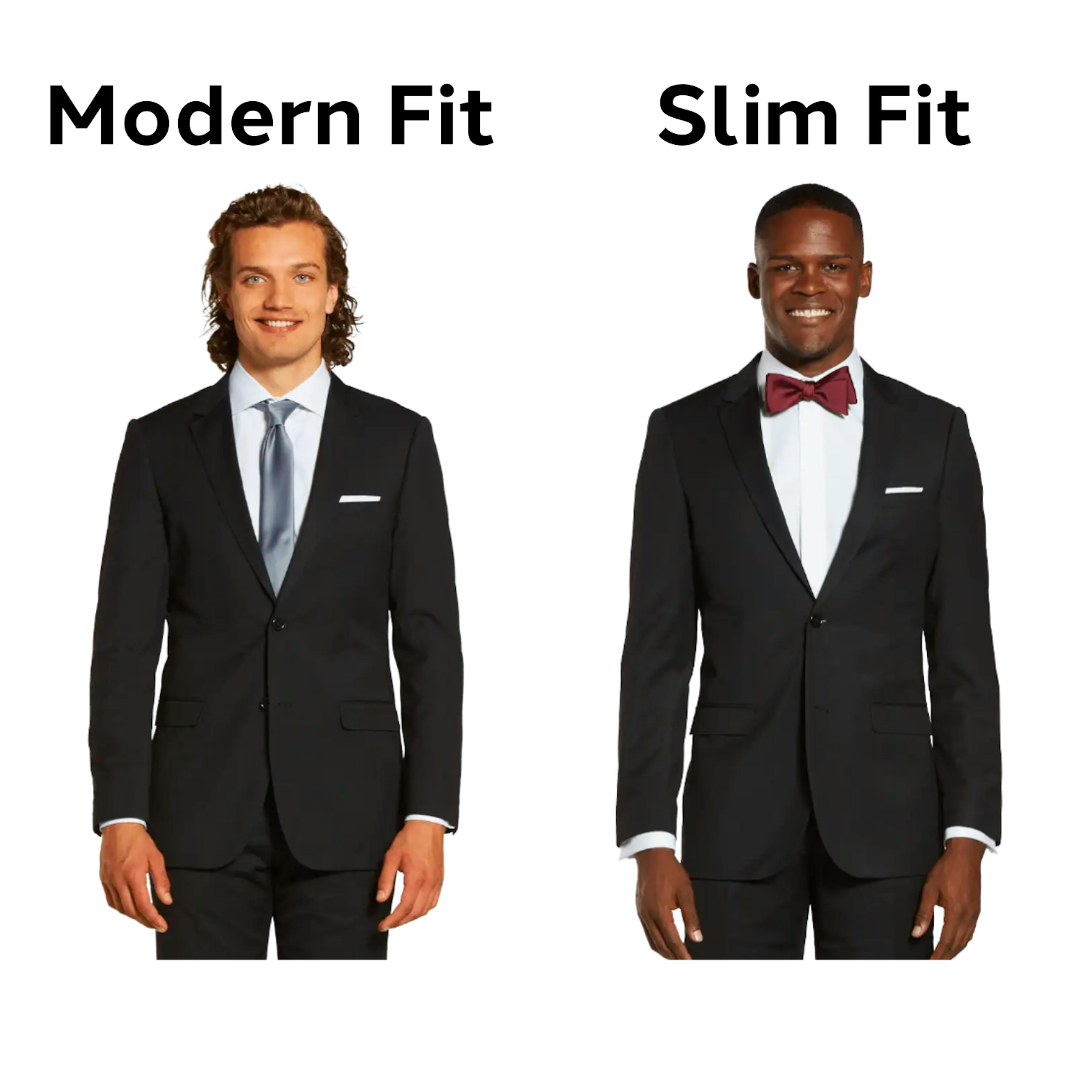 The difference between Modern Fit vs Slim Fit Jacket, Modern Cut vs Fit Cut Jacket, Modern vs Slim Jacket