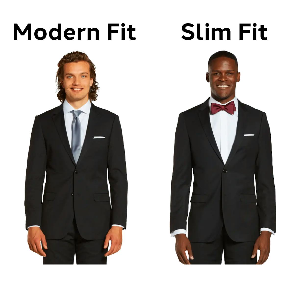 The difference between Modern Fit vs Slim Fit Jacket, Modern Cut vs Fit Cut Jacket, Modern vs Slim Jacket