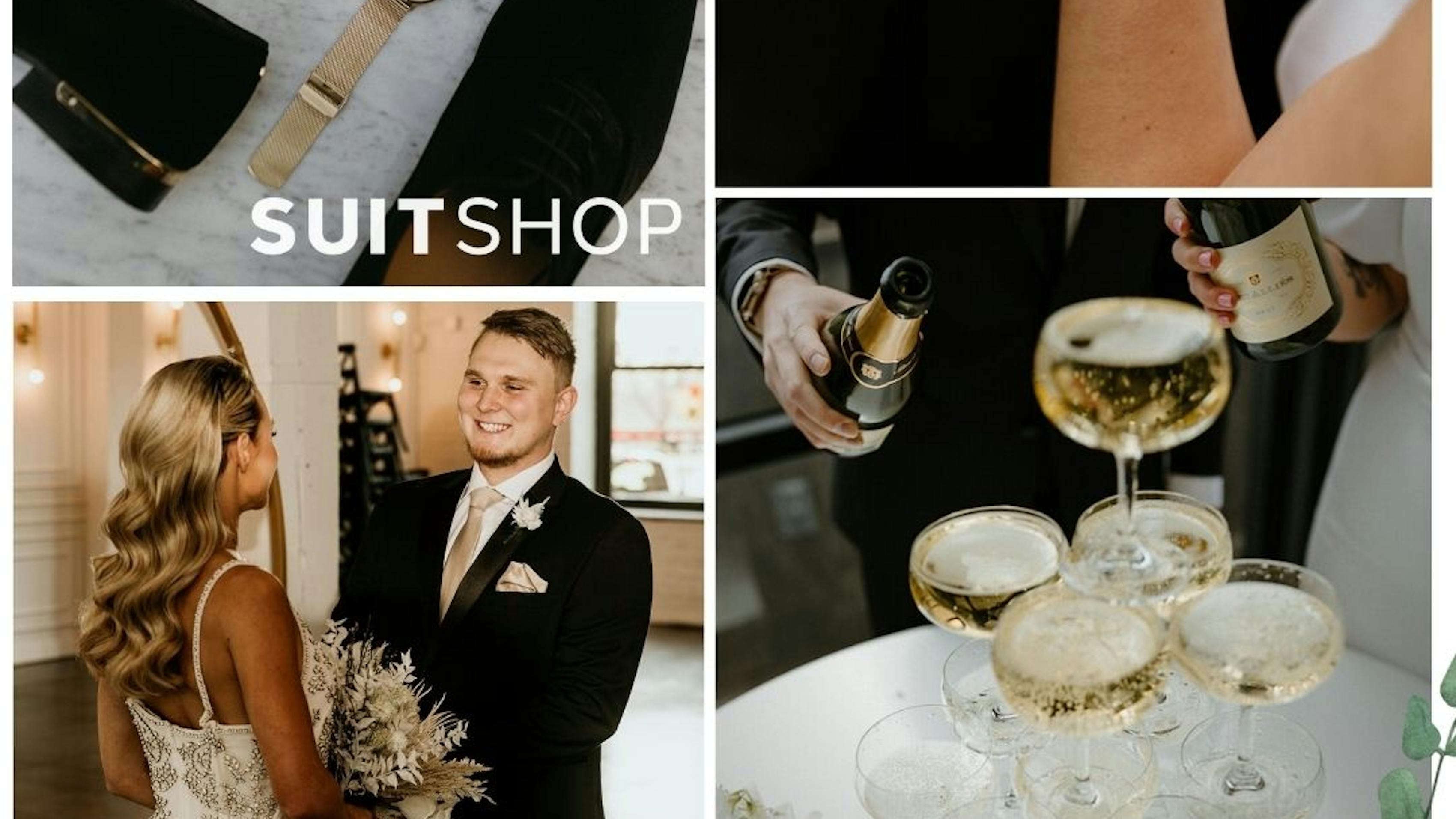 black and gold wedding color palette