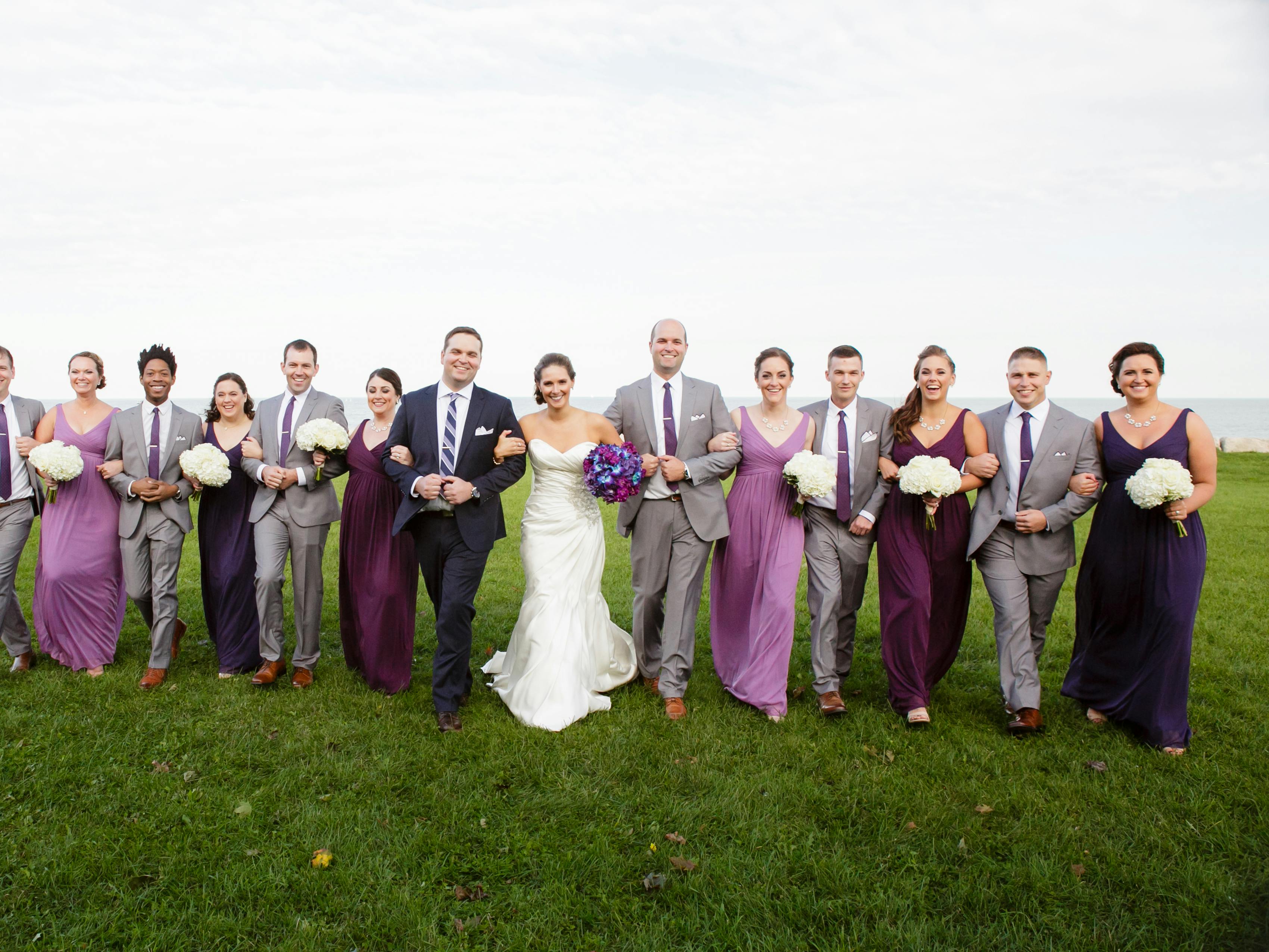 Navy groom suits and gray wedding suits for men