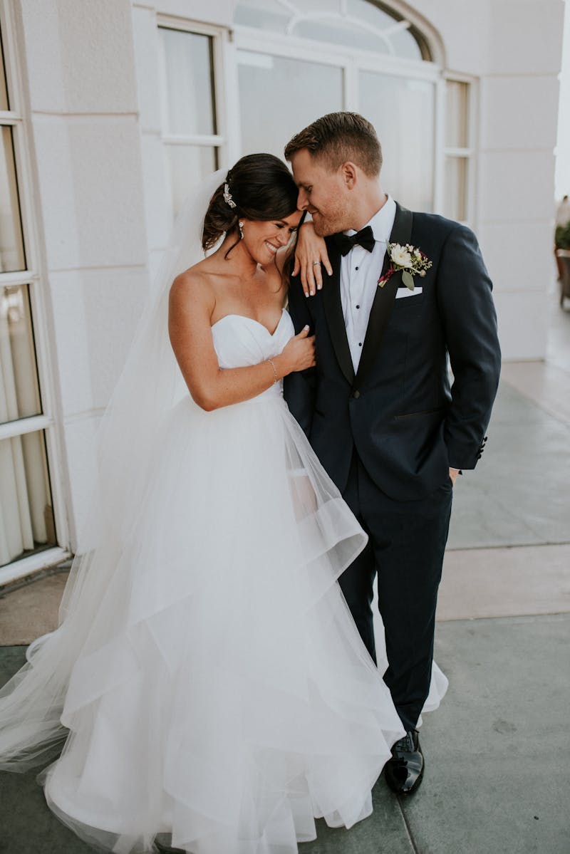 navy blue tuxedo wedding attire