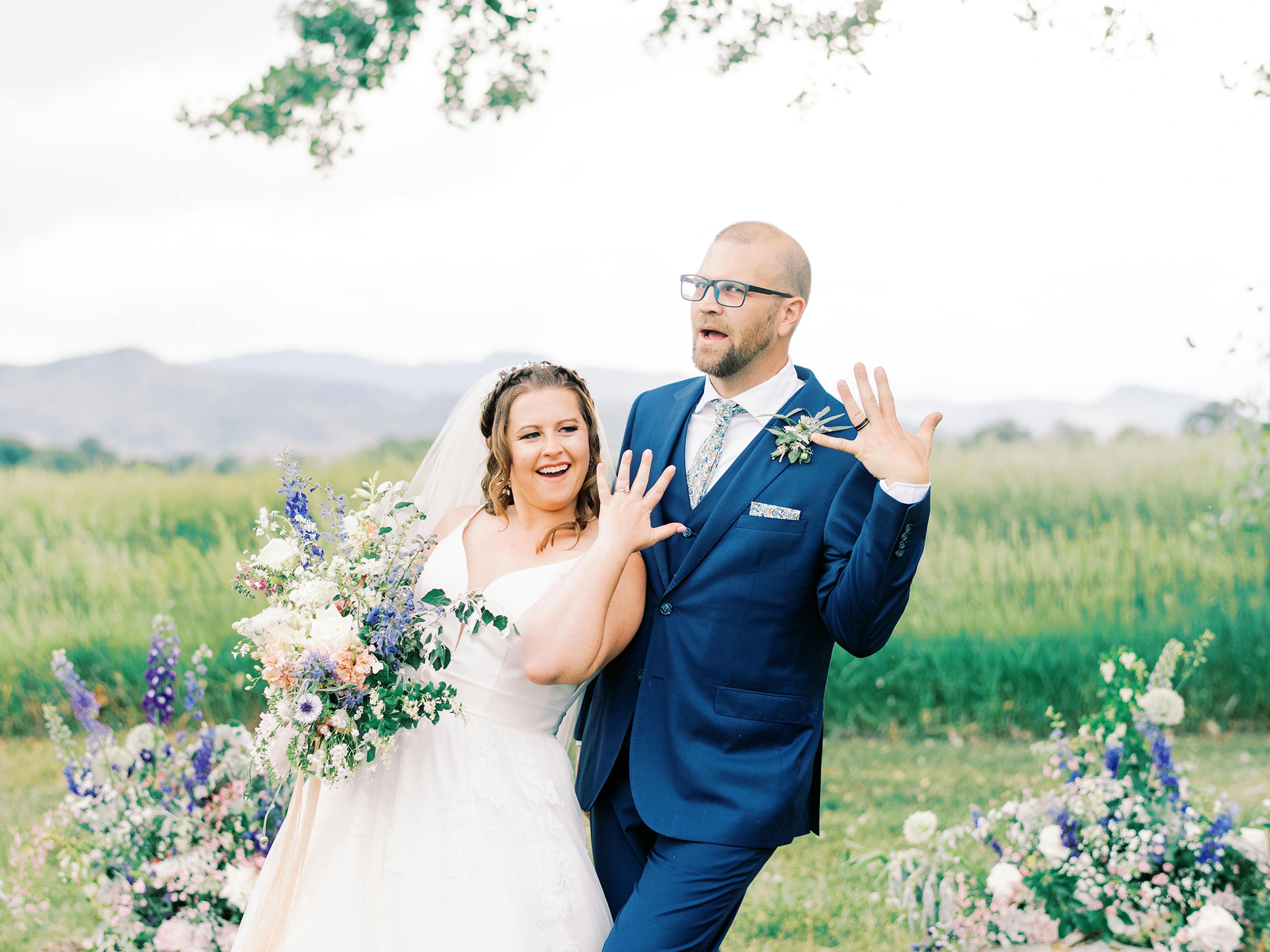 suitshop brilliant blue real wedding