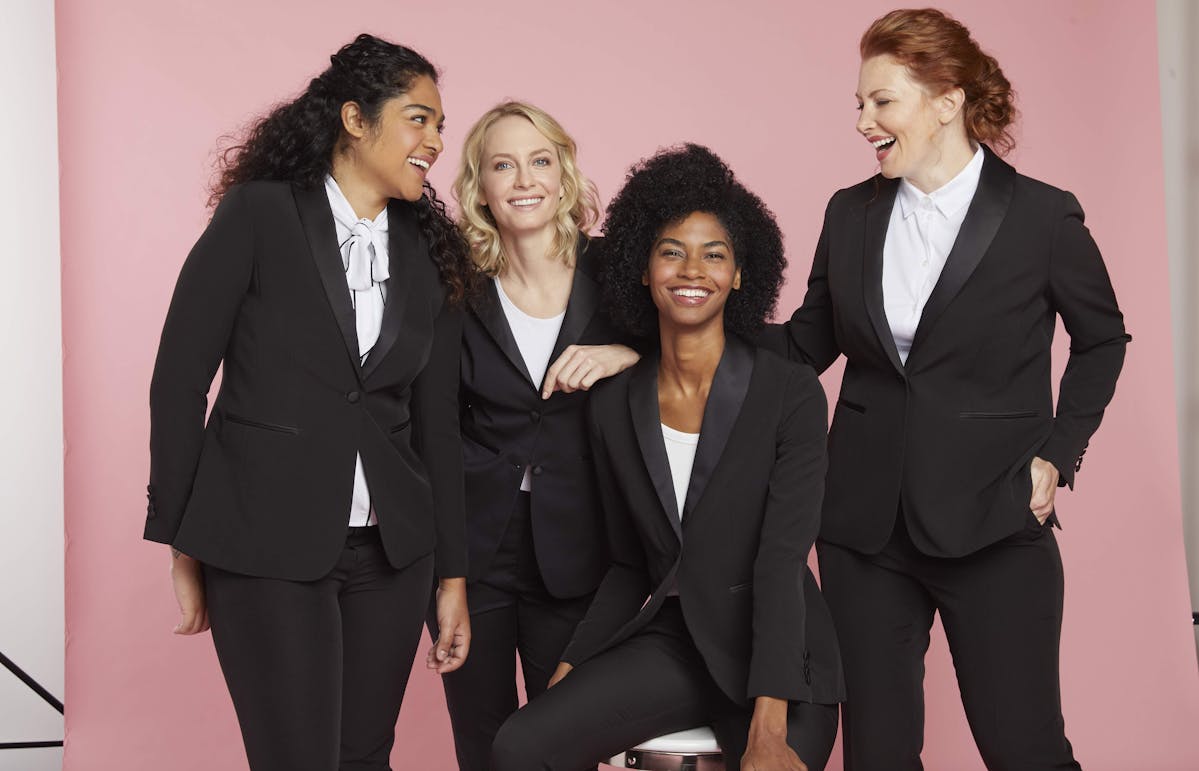What to Wear Under A Women's Tuxedo and Dressy Pant Suit