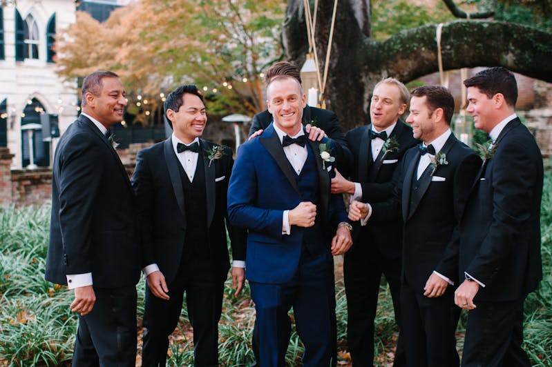 Groomsmen In Wedding Tuxedos and tuxedo shoes