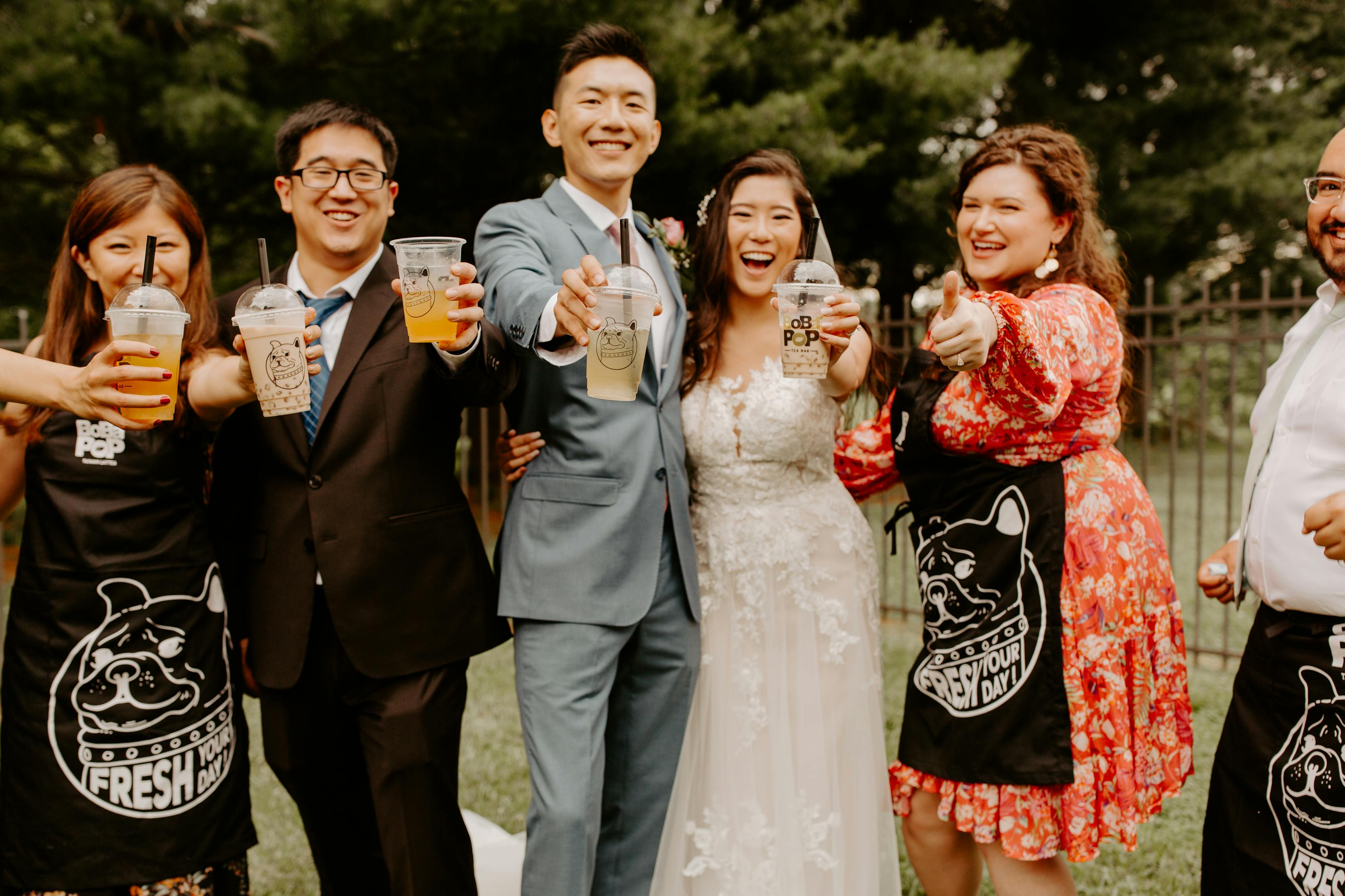 boba bar wedding cocktail hour ideas