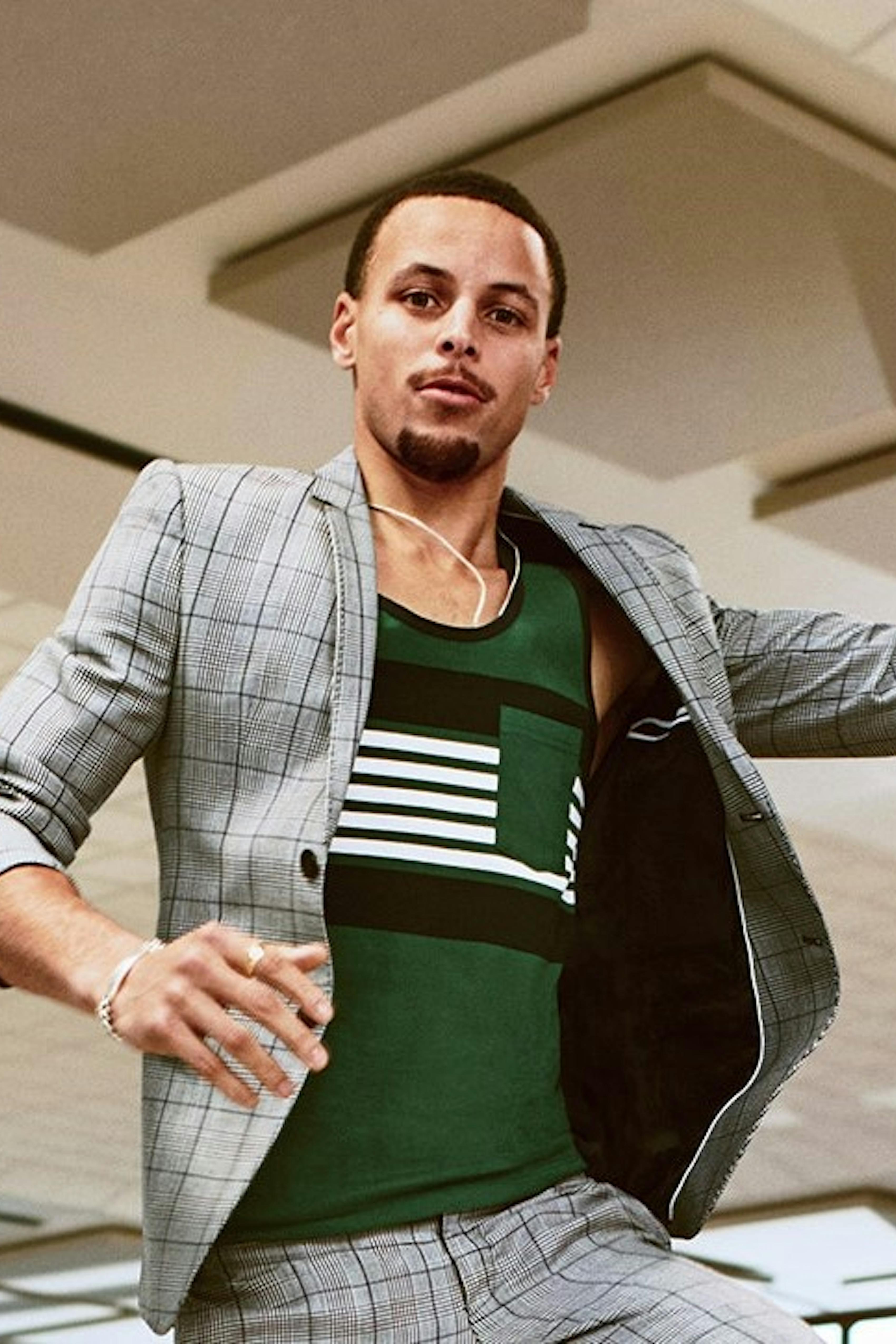 men's tank top and blazer