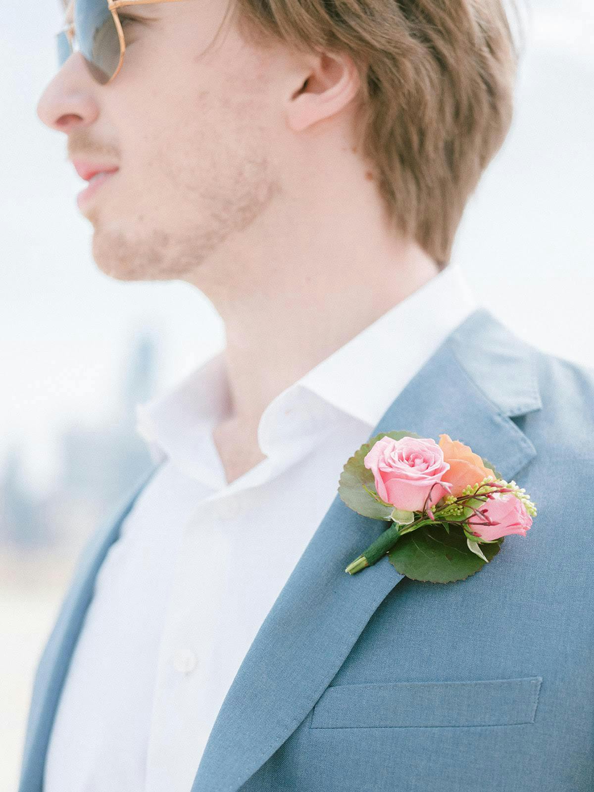 Spring Wedding Ideas: Blush Pink Boutonniere