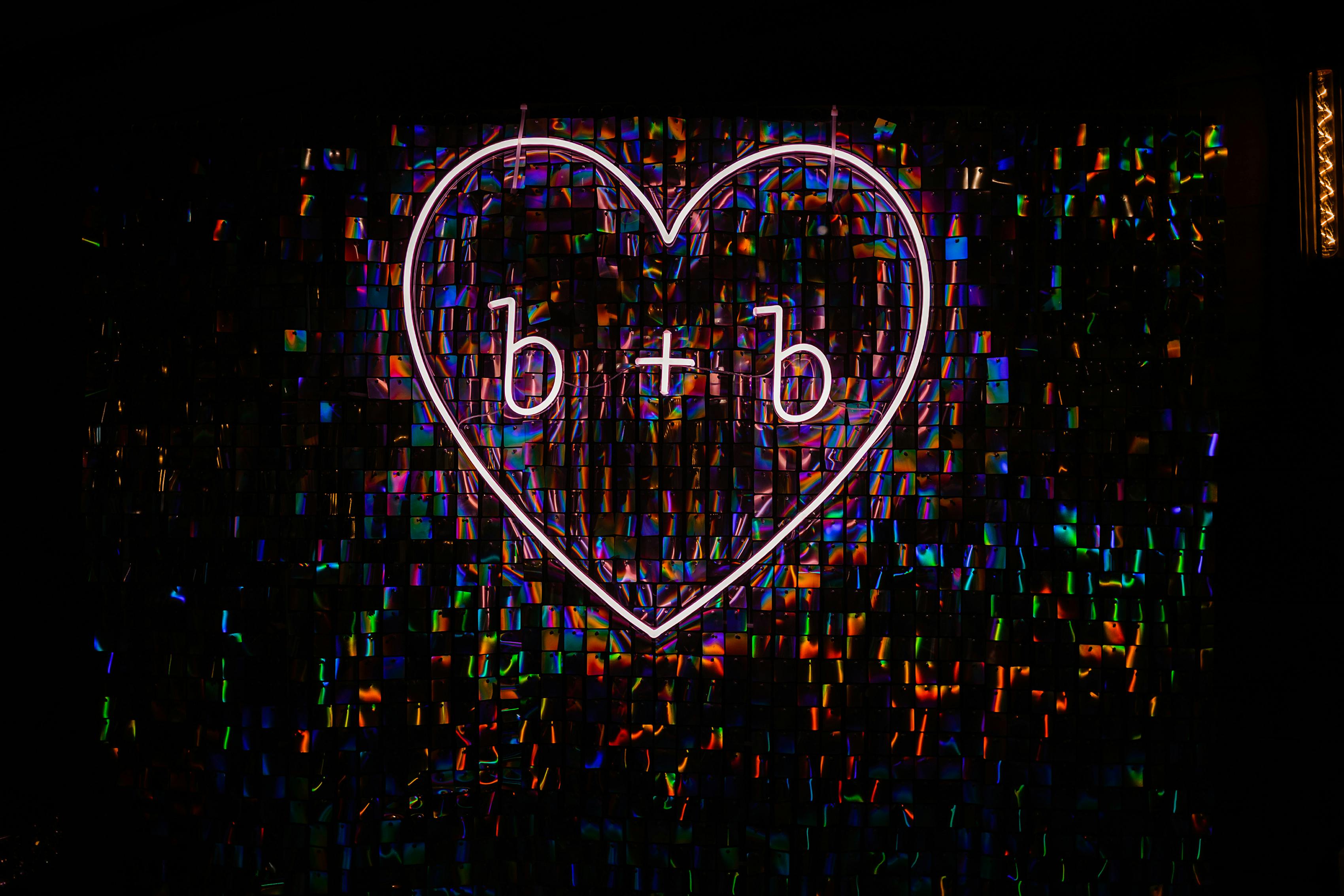 neon disco wedding decor