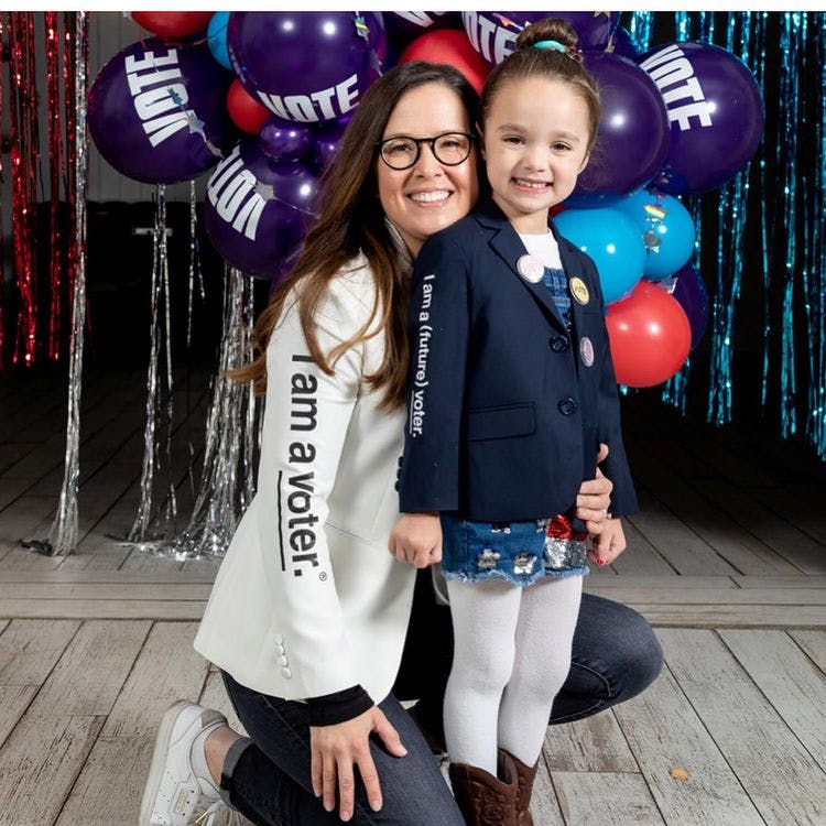 Co-founder Jeanne and daughter Frankie headed to the polls in style for the 2020 election!