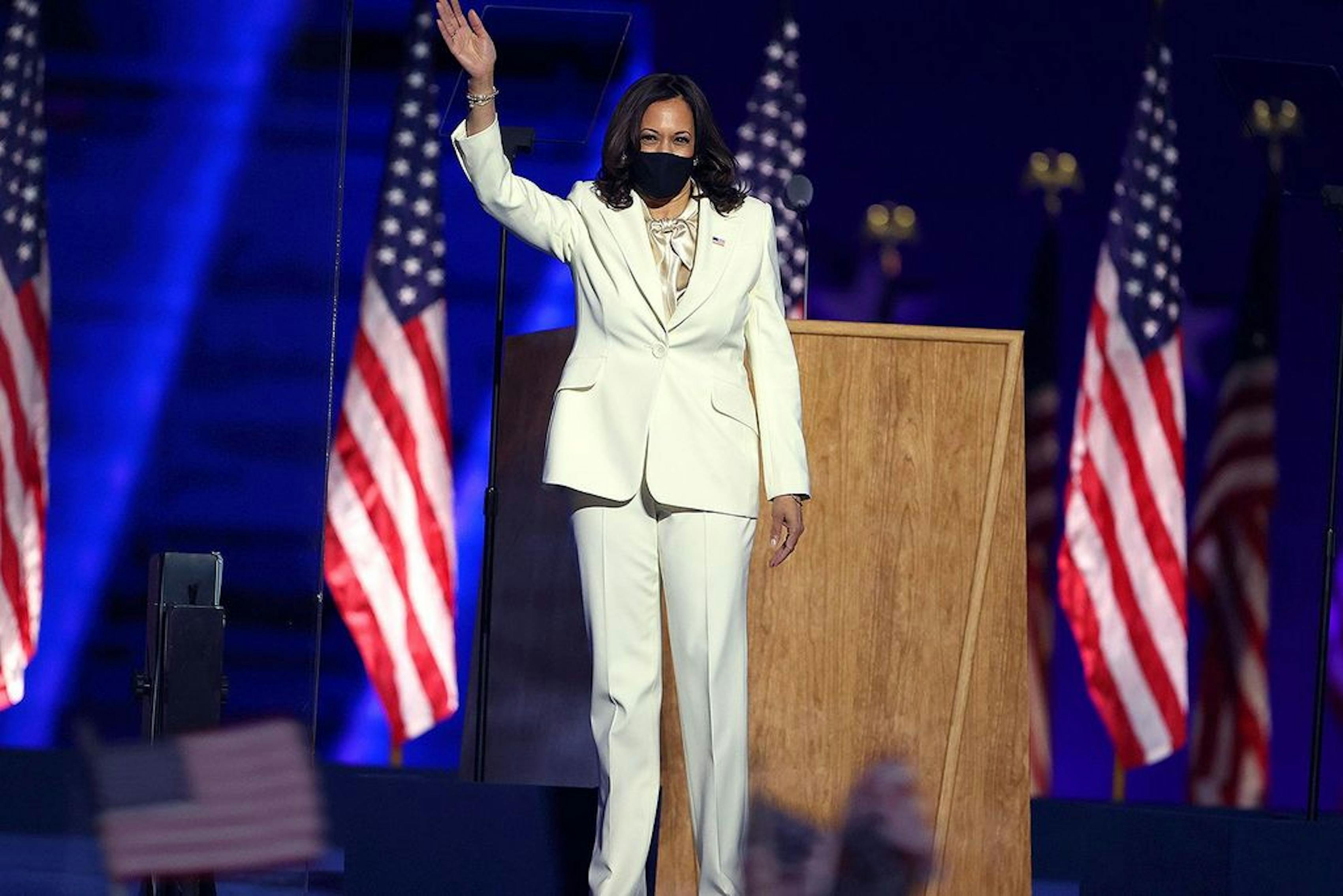Kamala Harris white suit