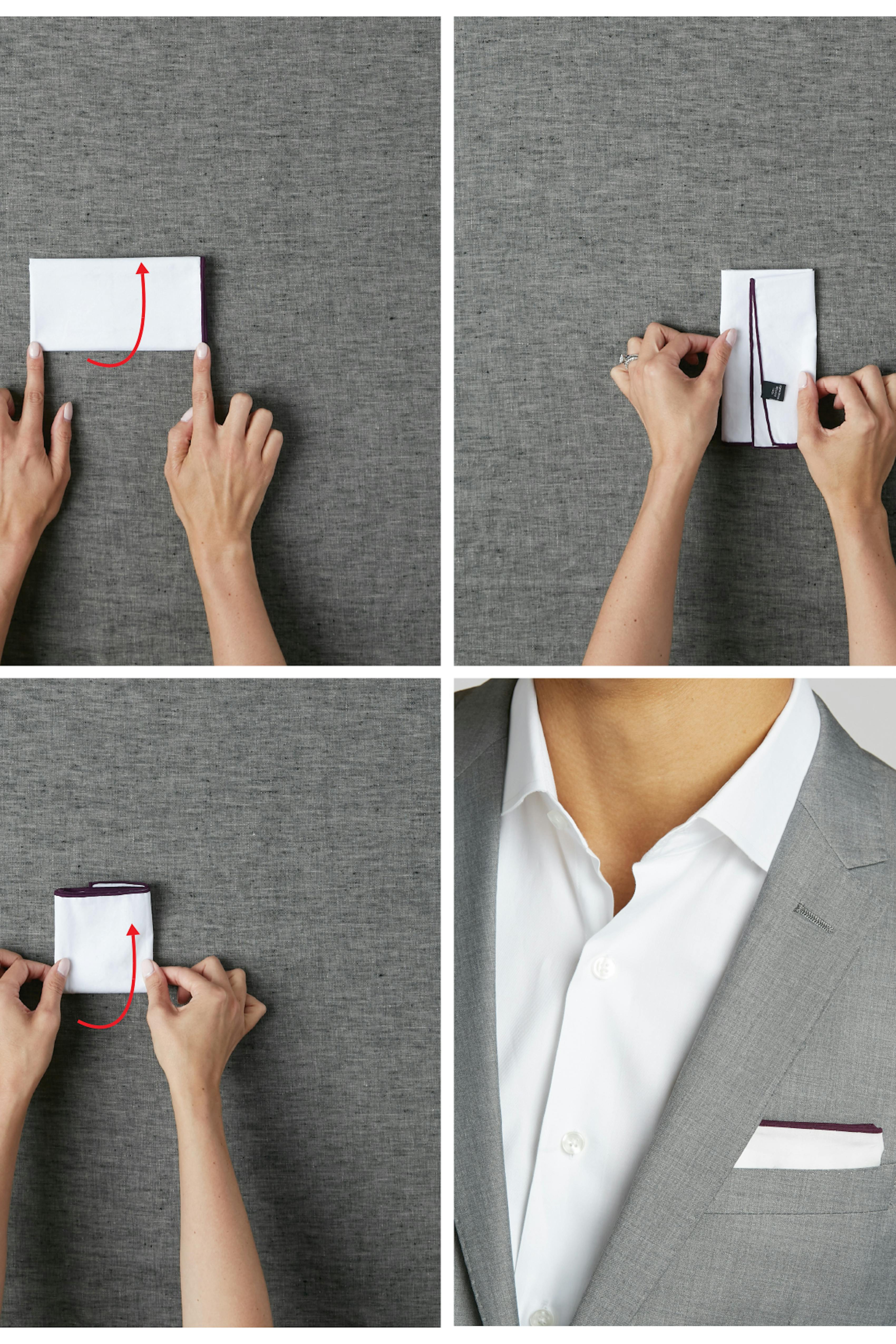 men's wedding style how to fold a pocket square