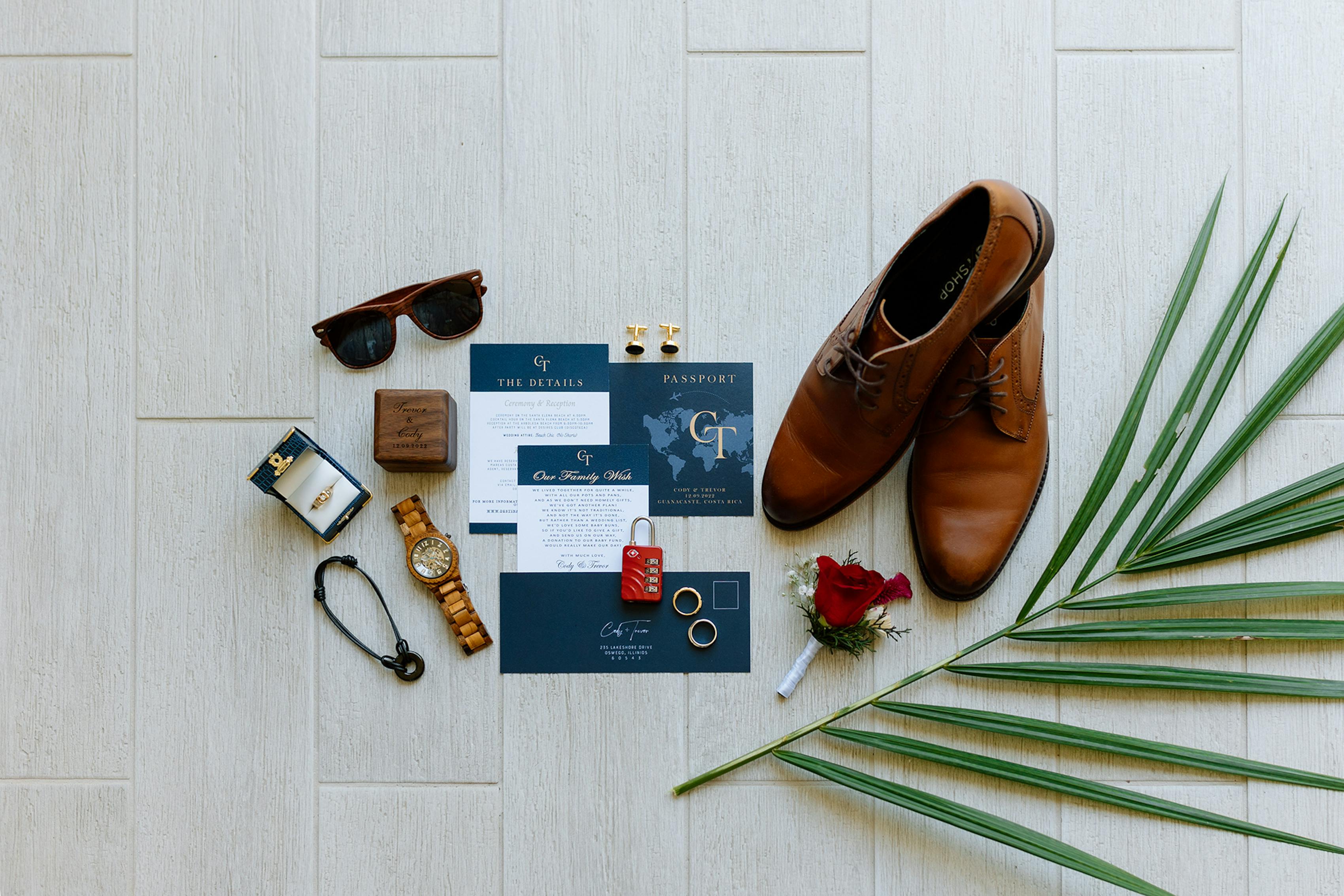 destination wedding color palette