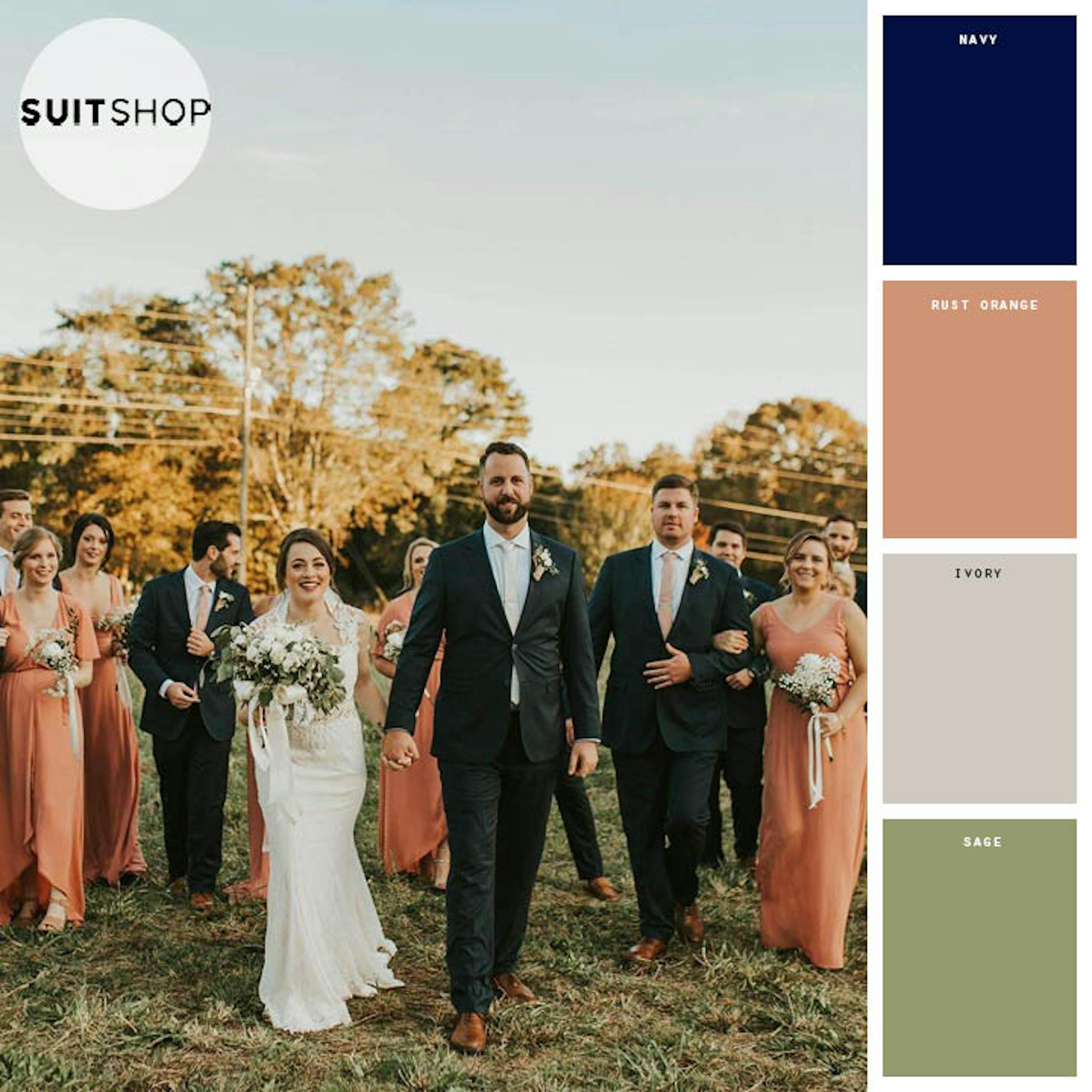 orange wedding colors